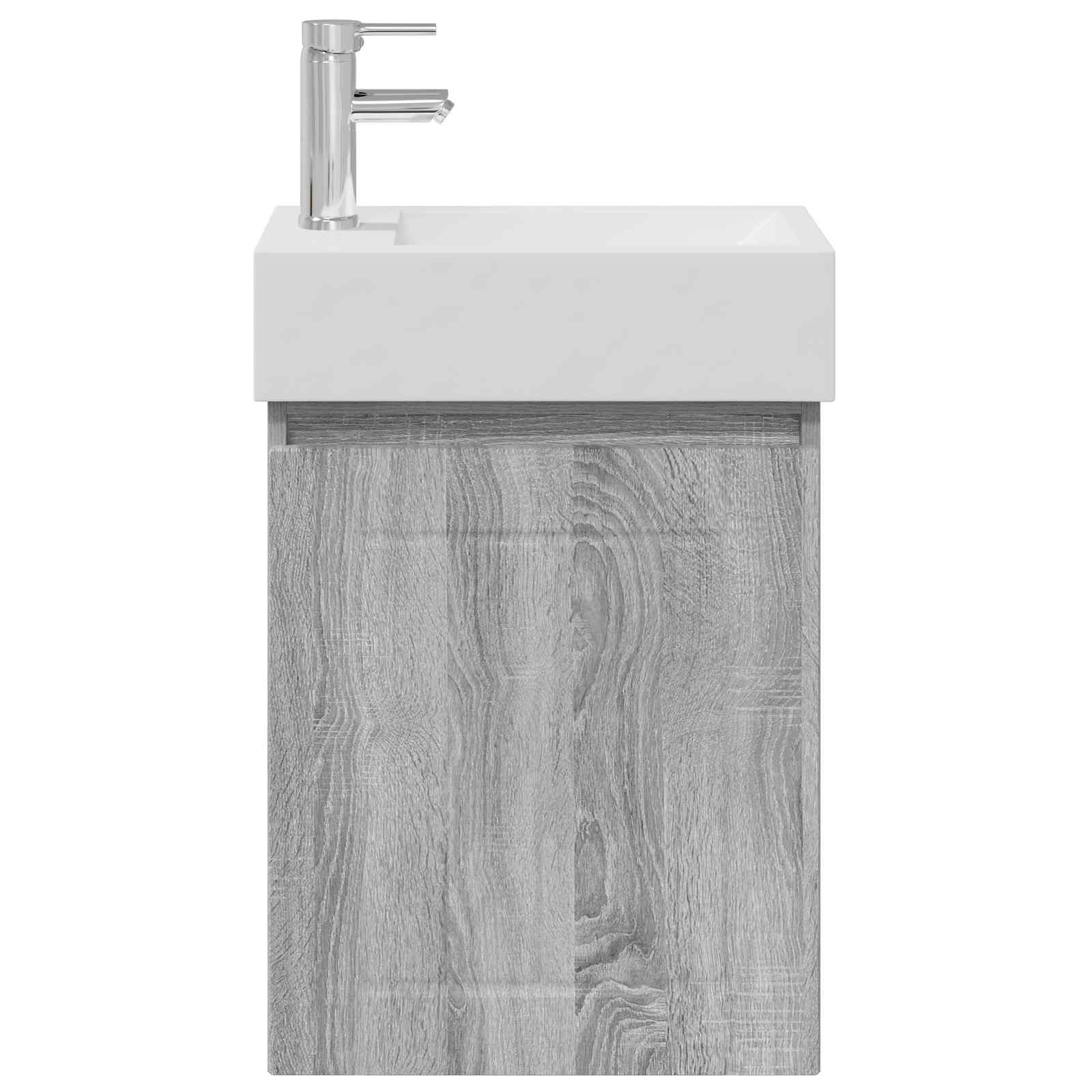 vidaXL Jednostka toaletowa z kranem Szary Sonoma 45,5 x 25,5 x 84 cm