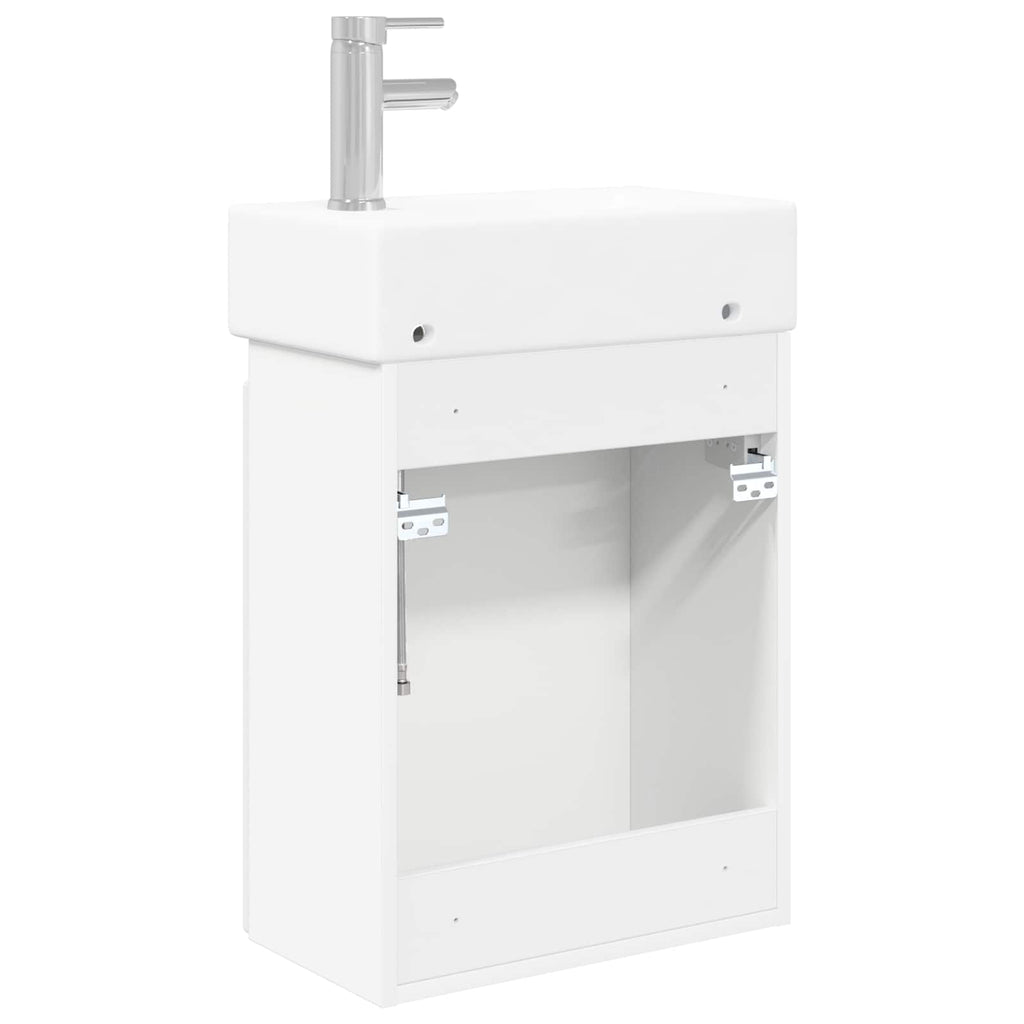 vidaXL Jednostka toaletowa z kranem Biały 45,5 x 25,5 x 84 cm
