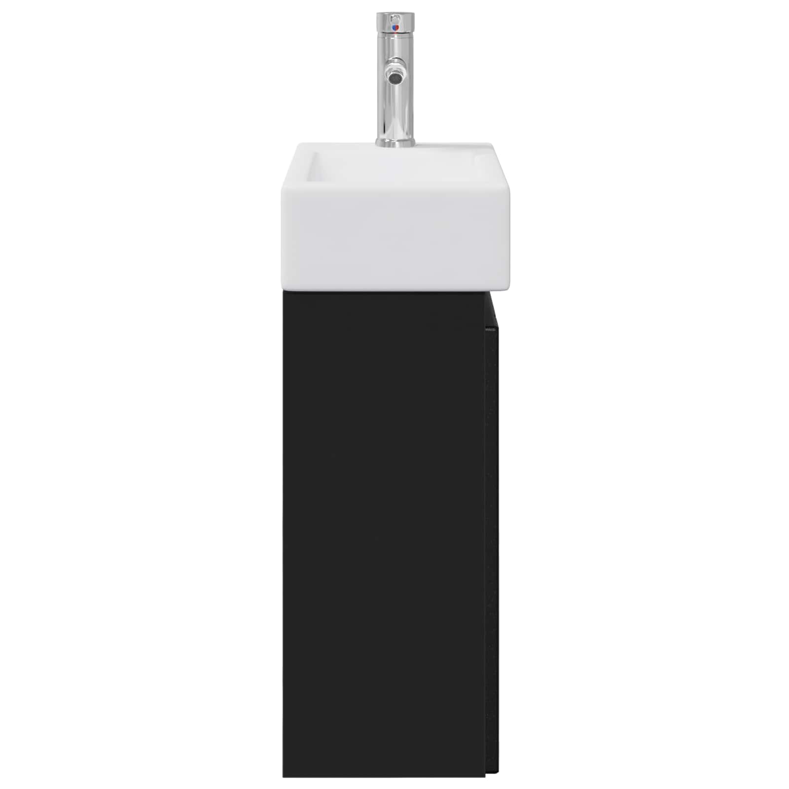 vidaXL Jednostka toaletowa z kranem Czarny 45,5 x 25,5 x 84 cm
