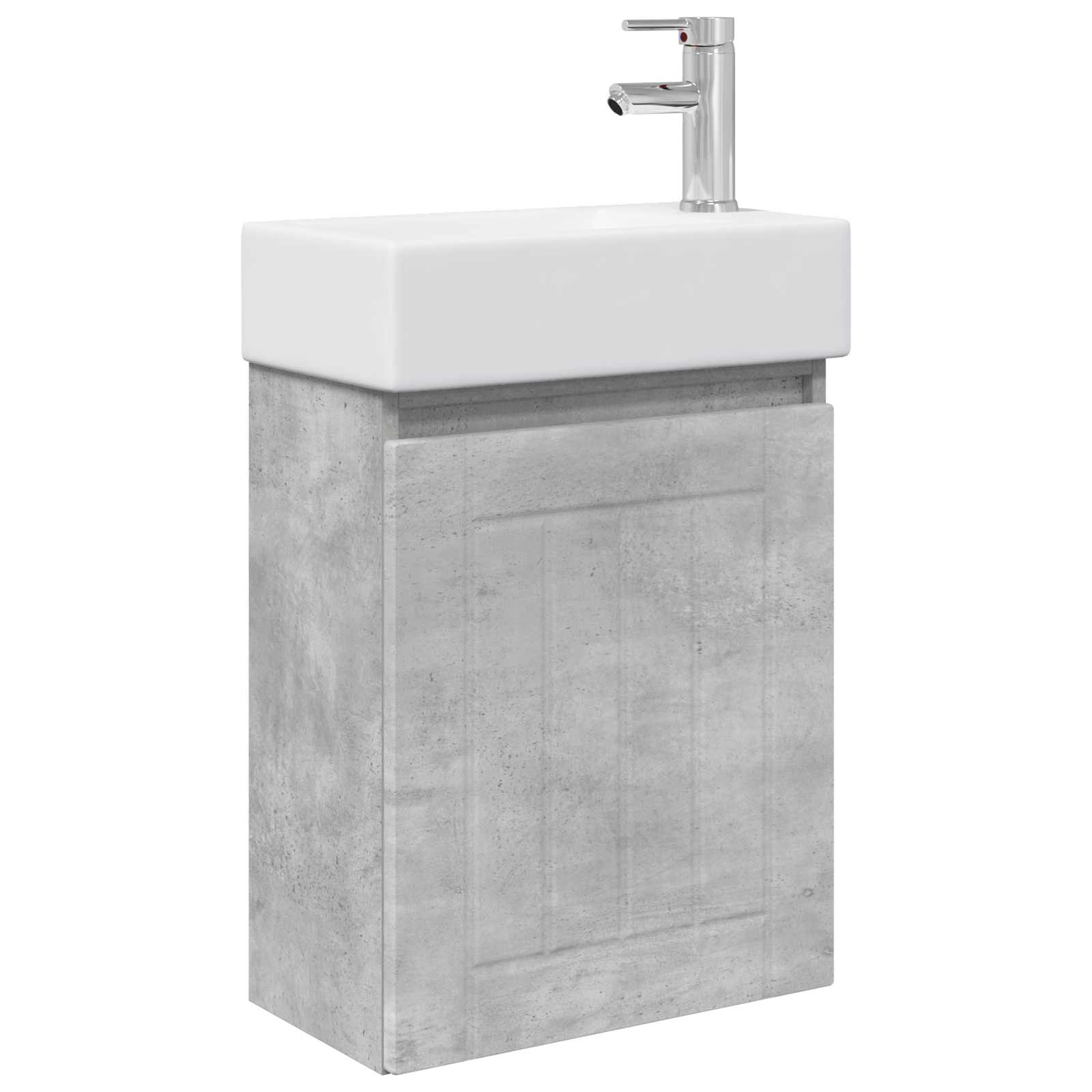 vidaXL Jednostka toaletowa z kranem Betonowy szary 45,5 x 25,5 x 84 cm