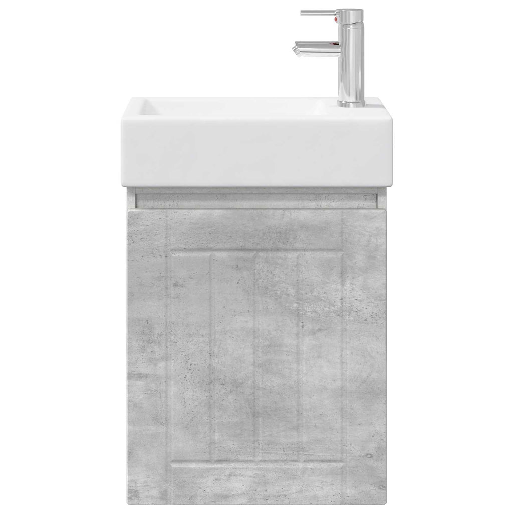 vidaXL Jednostka toaletowa z kranem Betonowy szary 45,5 x 25,5 x 84 cm