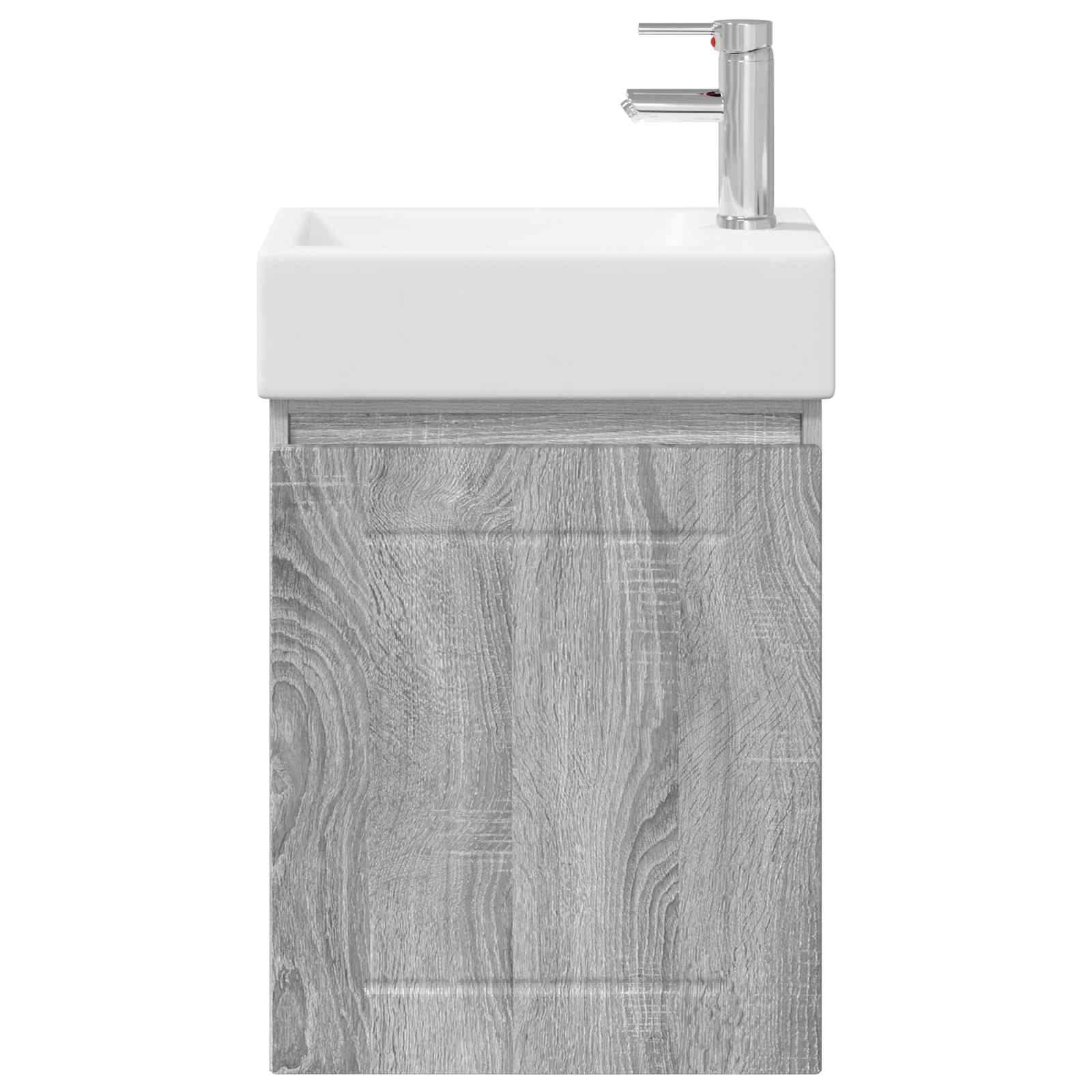 vidaXL Jednostka toaletowa z kranem Szary Sonoma 45,5 x 25,5 x 84 cm