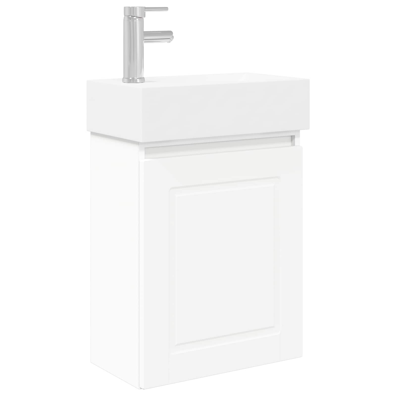 vidaXL Jednostka toaletowa z kranem Biały 45,5 x 22,5 x 84 cm