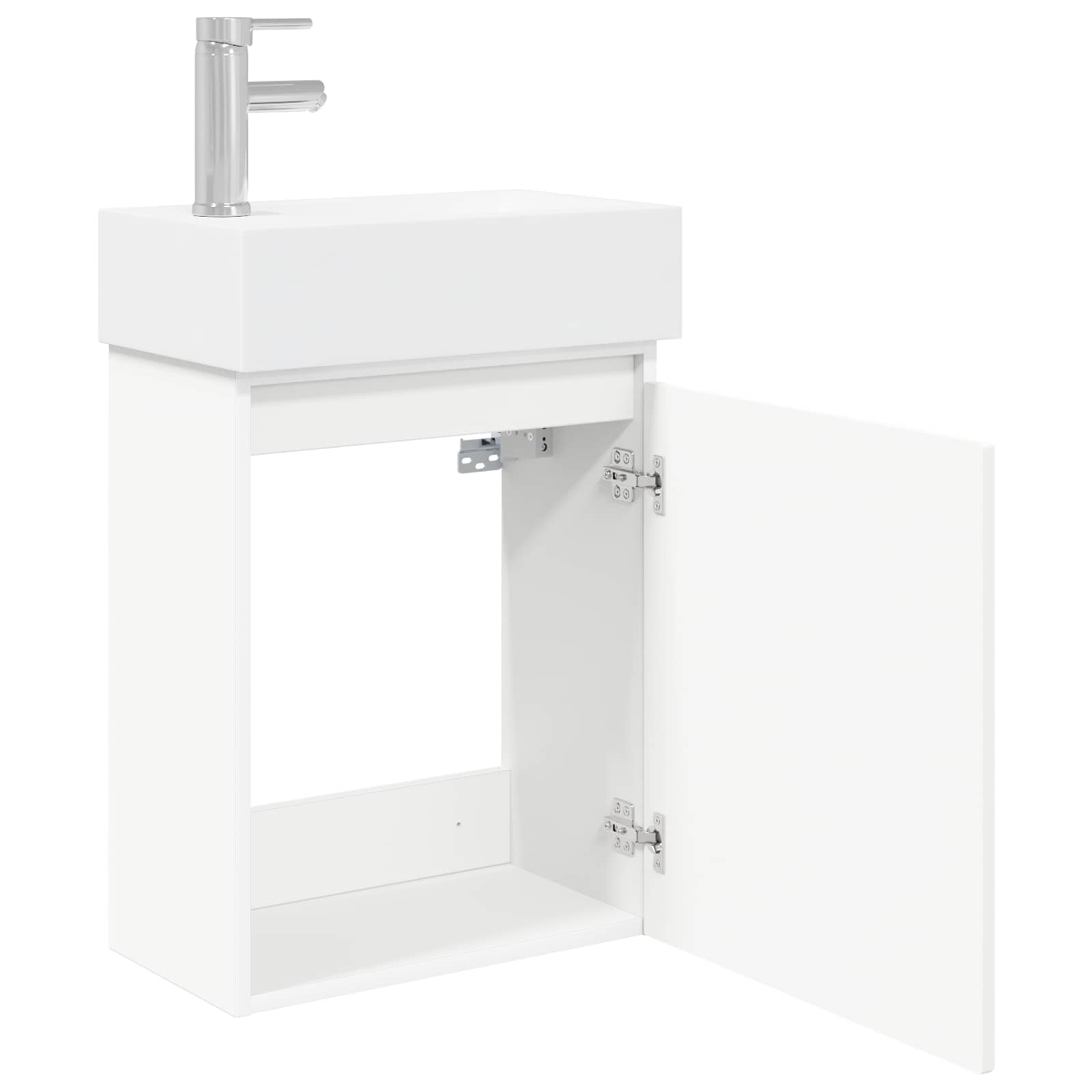 vidaXL Jednostka toaletowa z kranem Biały 45,5 x 22,5 x 84 cm