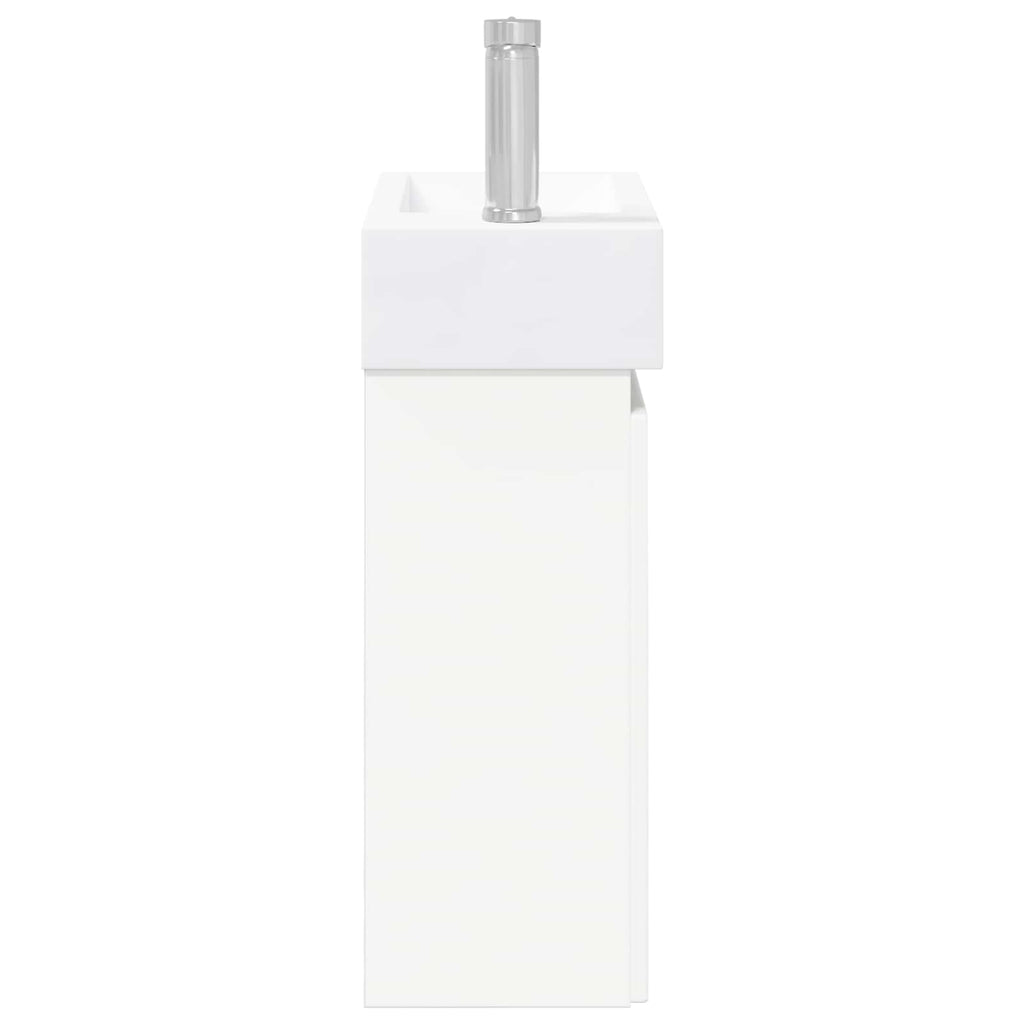 vidaXL Jednostka toaletowa z kranem Biały 45,5 x 22,5 x 84 cm