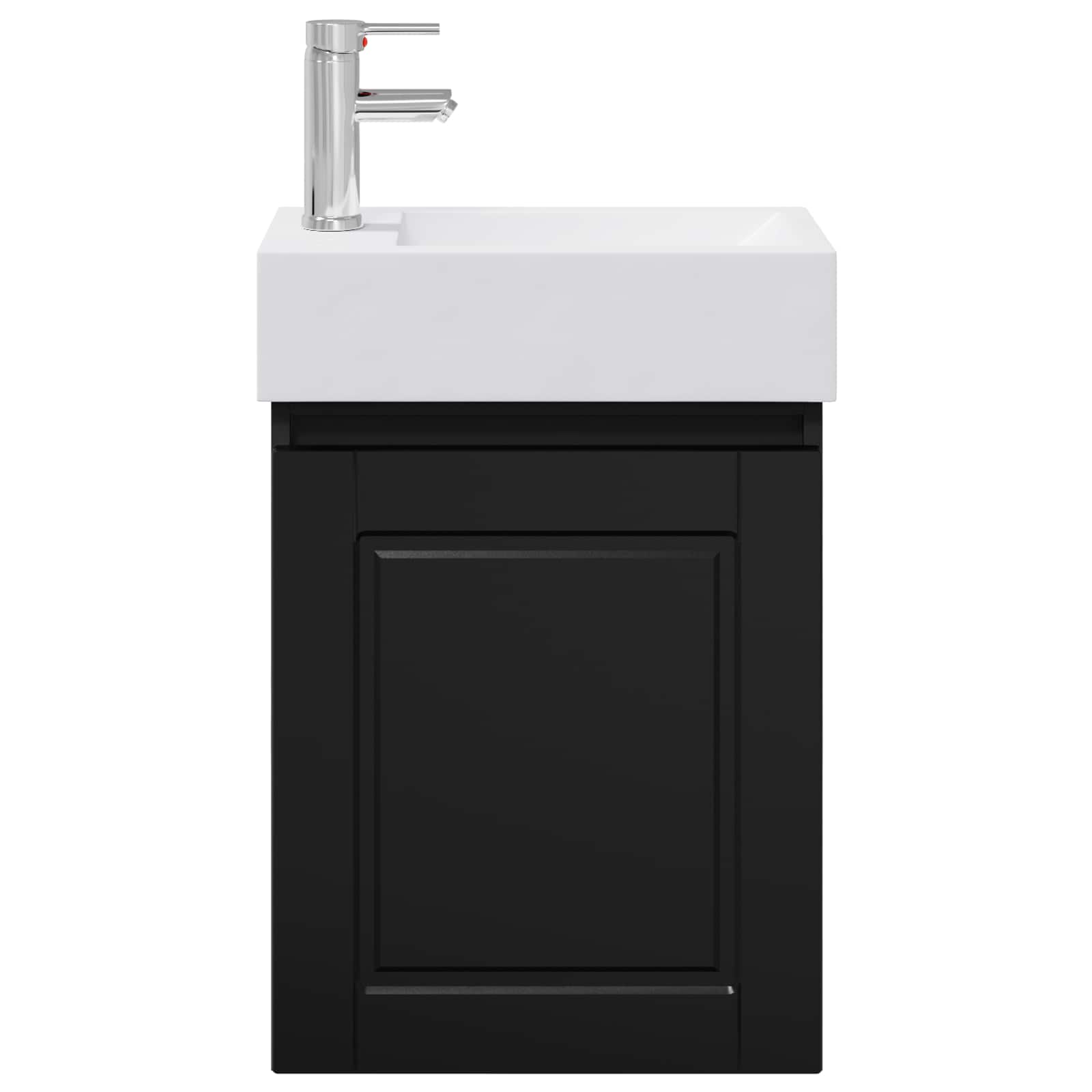 vidaXL Jednostka toaletowa z kranem Czarny 45,5 x 22,5 x 84 cm