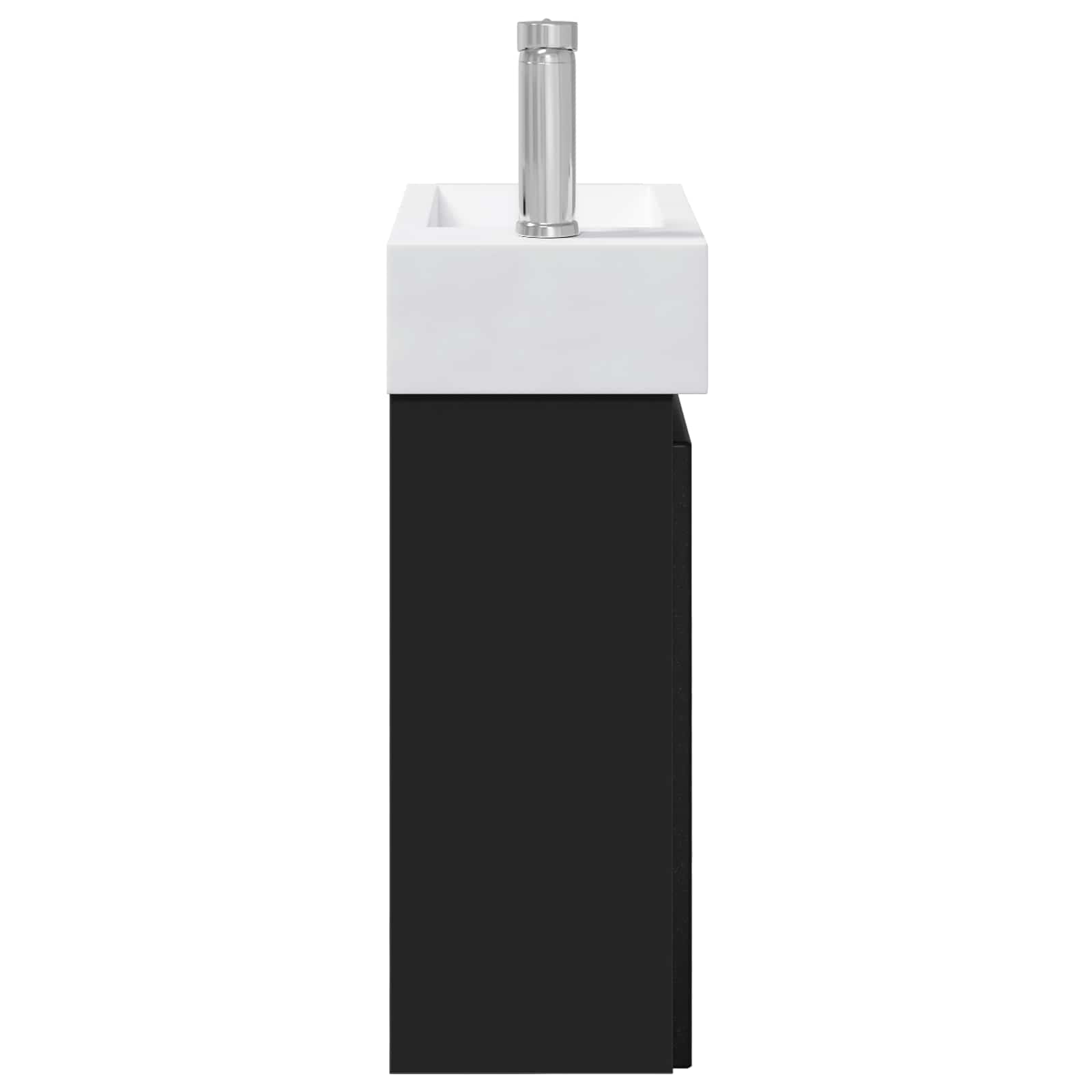 vidaXL Jednostka toaletowa z kranem Czarny 45,5 x 22,5 x 84 cm