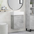 vidaXL Jednostka toaletowa z kranem Betonowy szary 45,5 x 22,5 x 84 cm