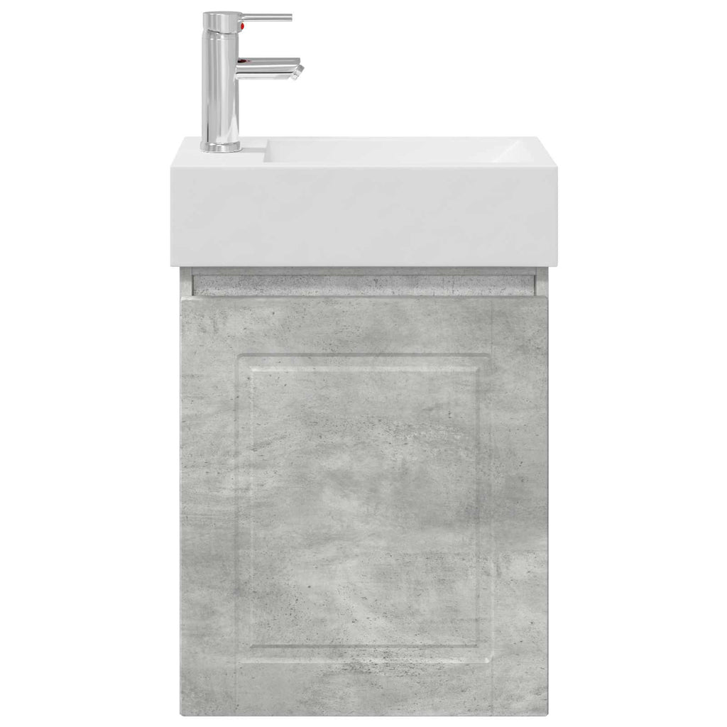 vidaXL Jednostka toaletowa z kranem Betonowy szary 45,5 x 22,5 x 84 cm