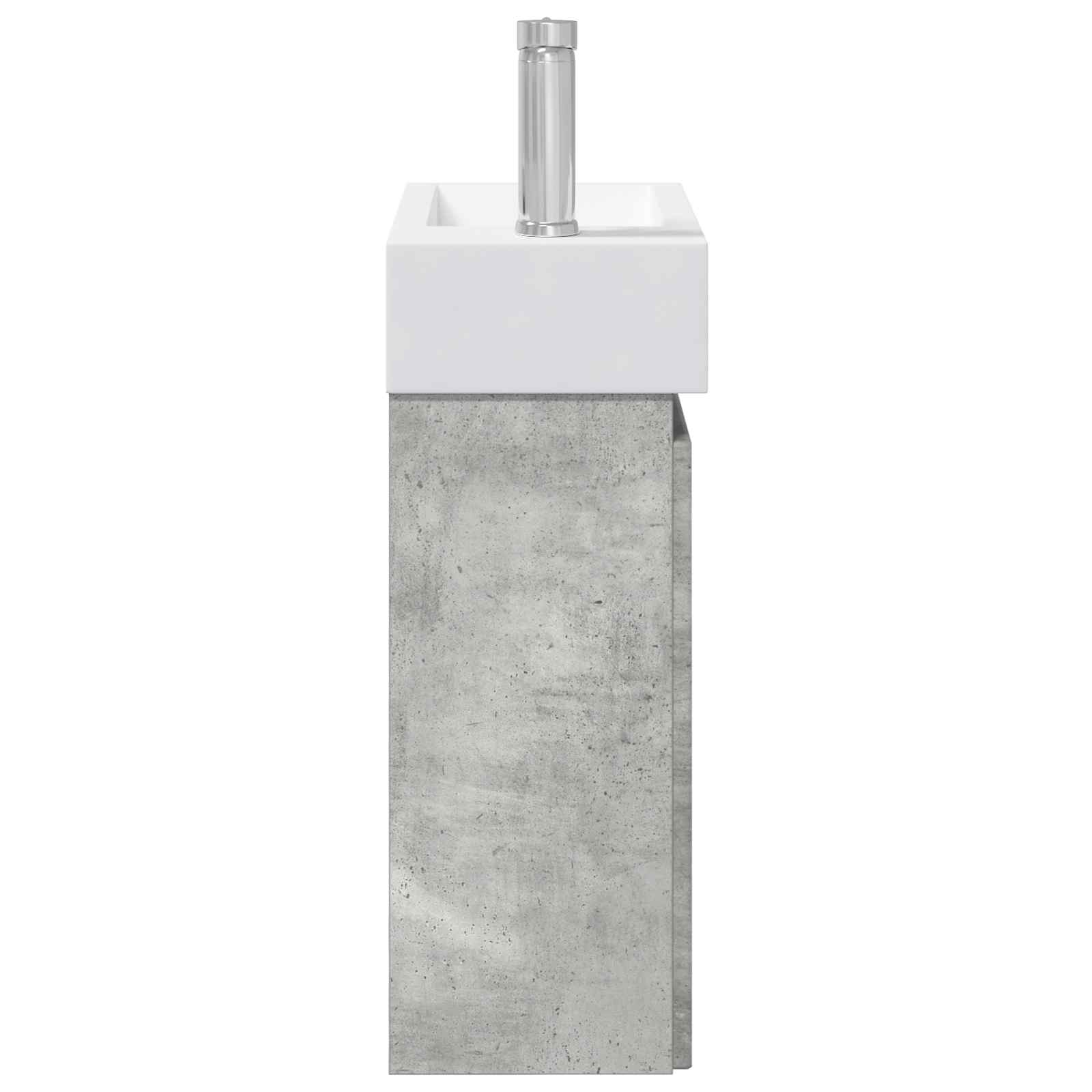 vidaXL Jednostka toaletowa z kranem Betonowy szary 45,5 x 22,5 x 84 cm