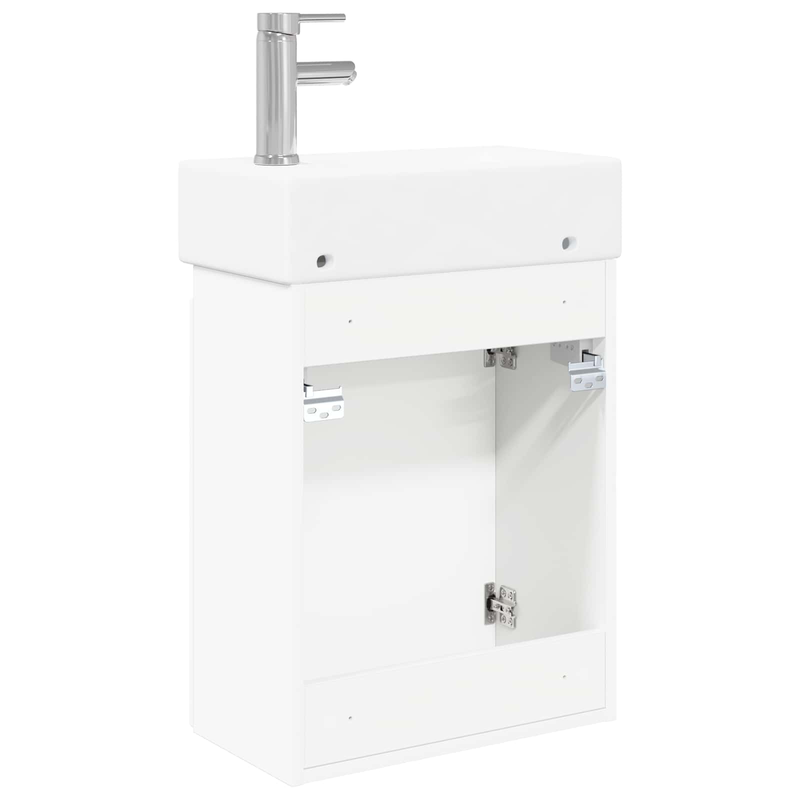 vidaXL Jednostka toaletowa z kranem Biały 45,5 x 22,5 x 84 cm