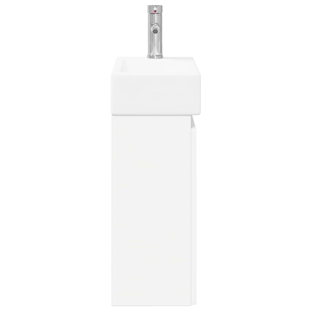 vidaXL Jednostka toaletowa z kranem Biały 45,5 x 22,5 x 84 cm