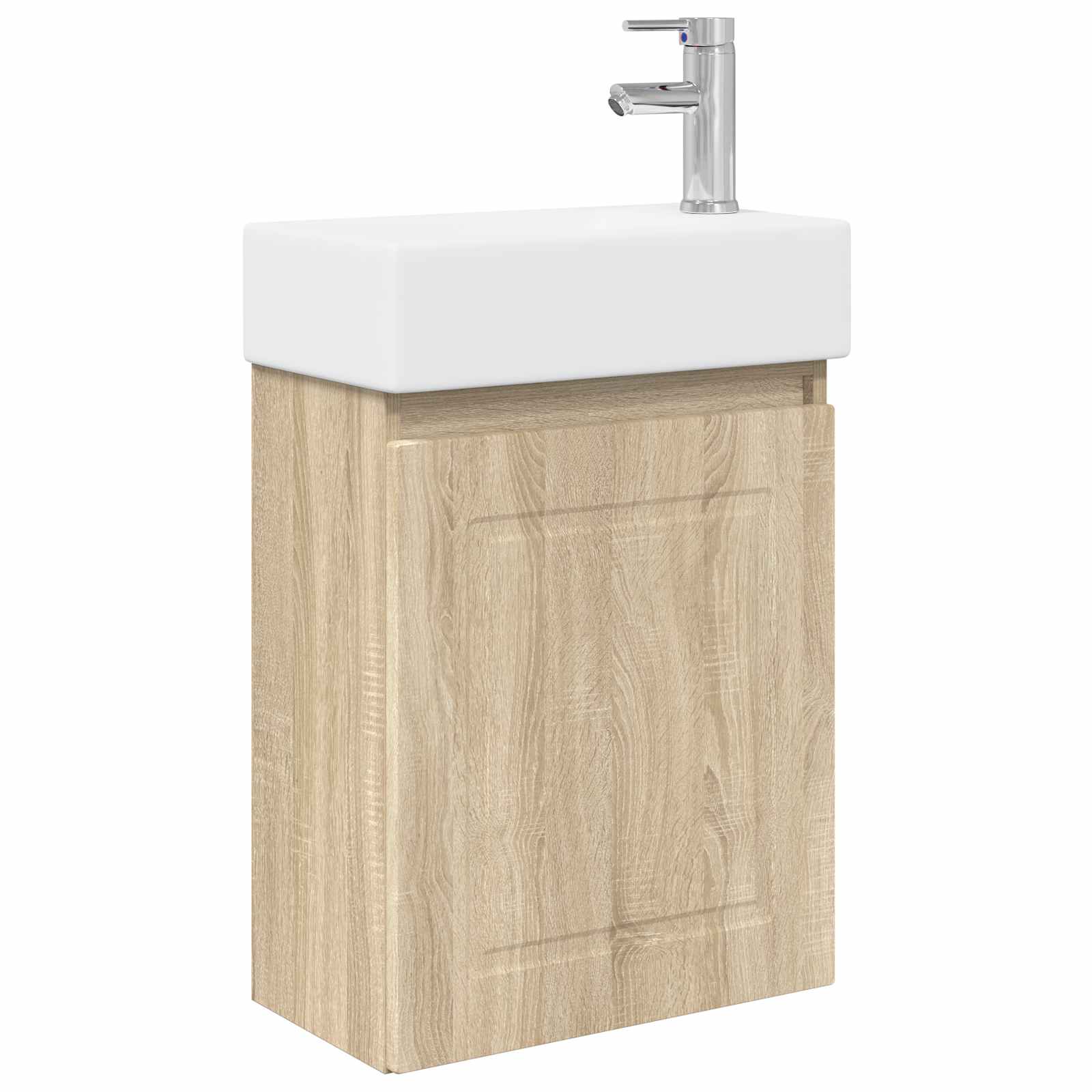 vidaXL Jednostka toaletowa z kranem dąb Sonoma 45,5 x 22,5 x 84 cm