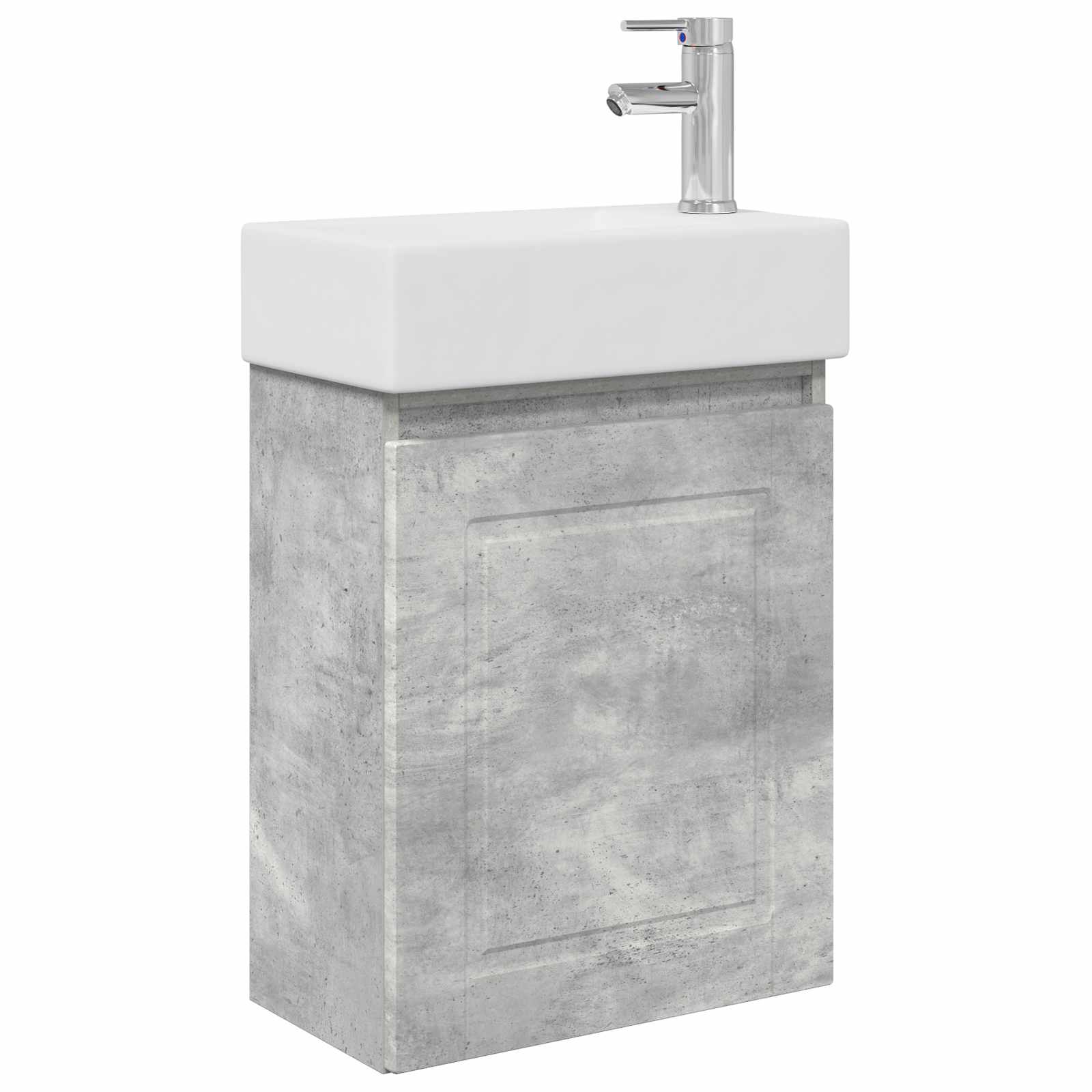 vidaXL Jednostka toaletowa z kranem Betonowy szary 45,5 x 22,5 x 84 cm