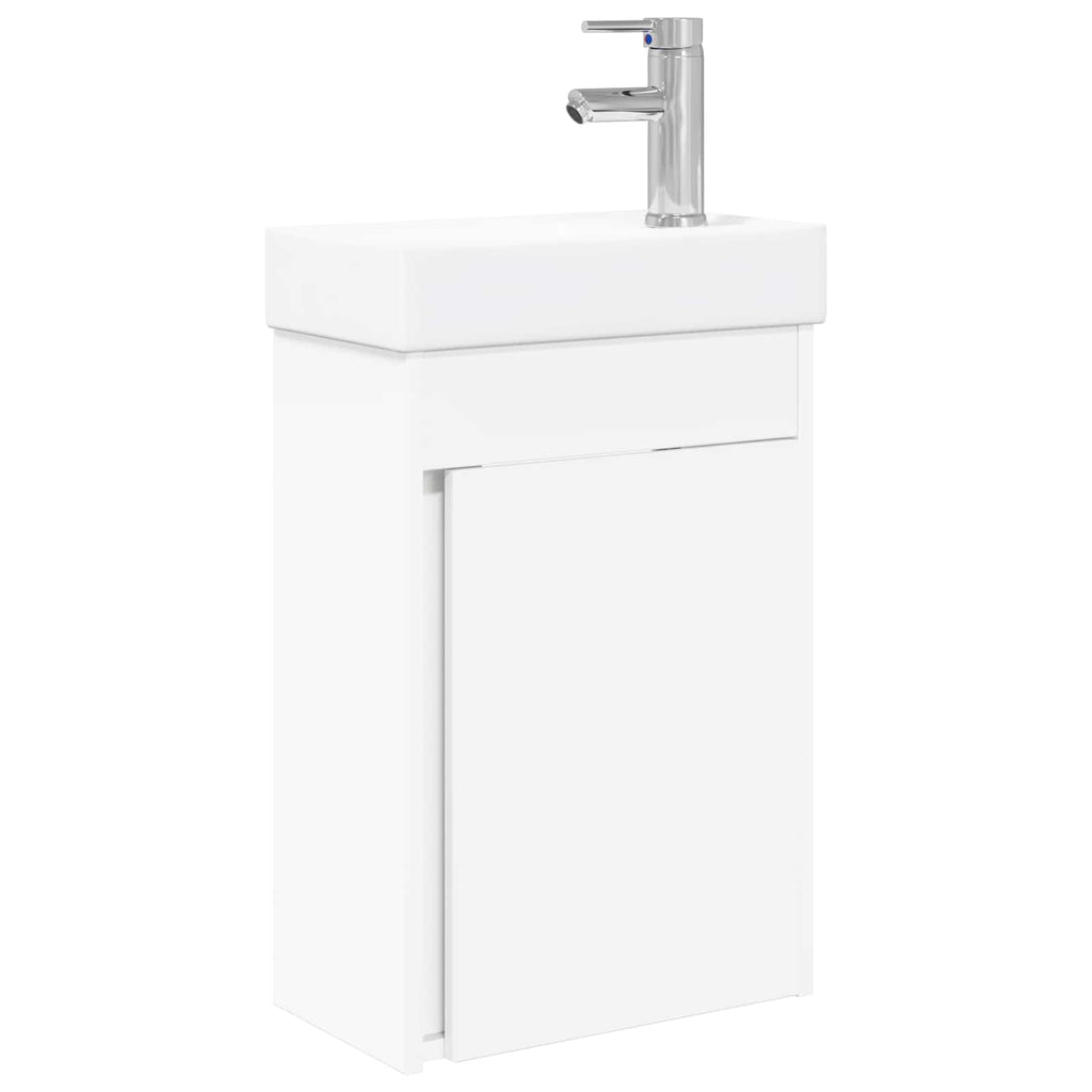 vidaXL Jednostka toaletowa z kranem Biały 40,5 x 22,5 x 62 cm