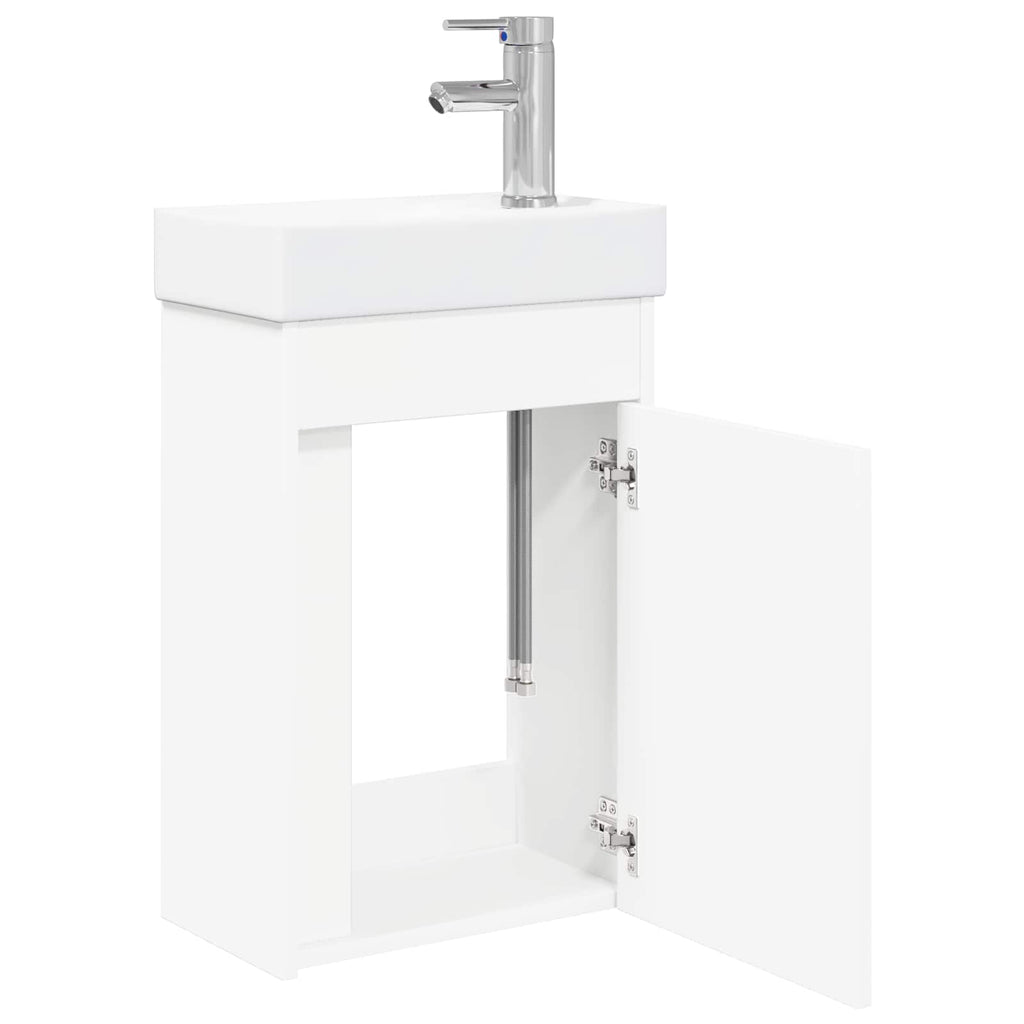 vidaXL Jednostka toaletowa z kranem Biały 40,5 x 22,5 x 62 cm