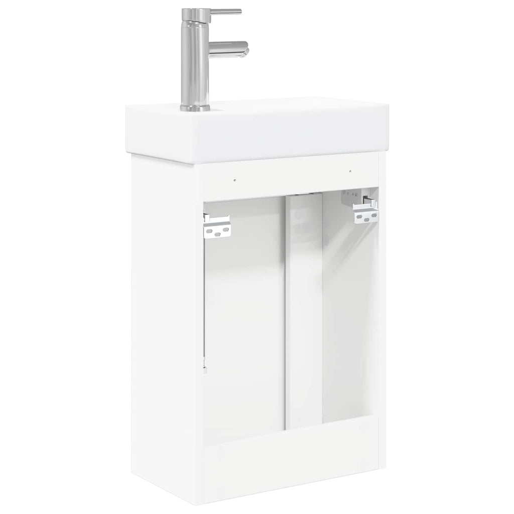 vidaXL Jednostka toaletowa z kranem Biały 40,5 x 22,5 x 62 cm