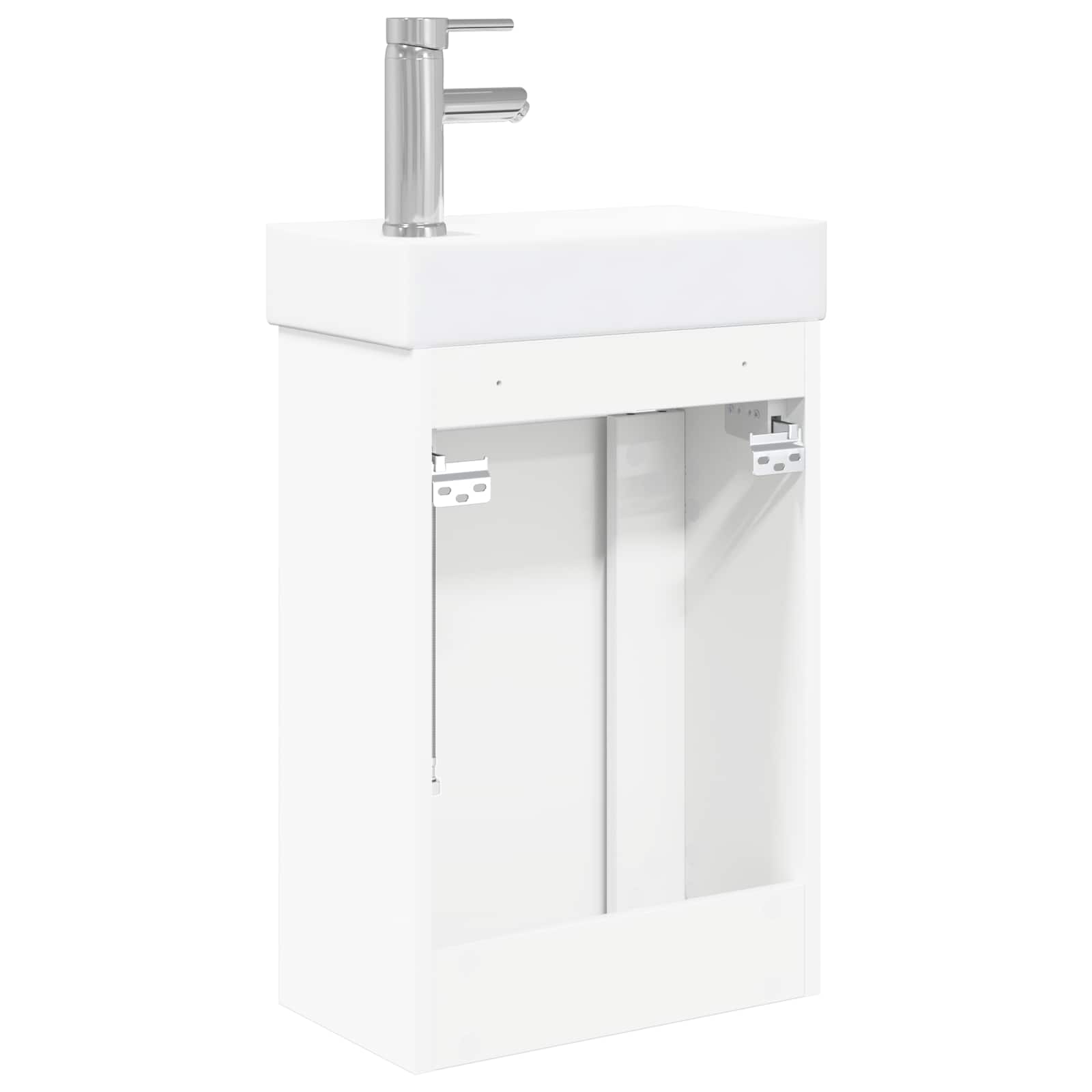vidaXL Jednostka toaletowa z kranem Biały 40,5 x 22,5 x 62 cm