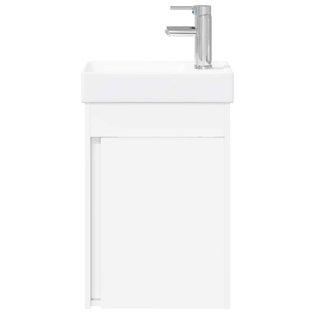 vidaXL Jednostka toaletowa z kranem Biały 40,5 x 22,5 x 62 cm