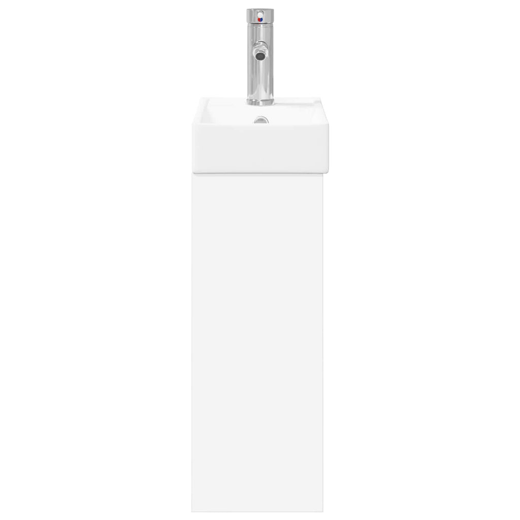 vidaXL Jednostka toaletowa z kranem Biały 40,5 x 22,5 x 62 cm