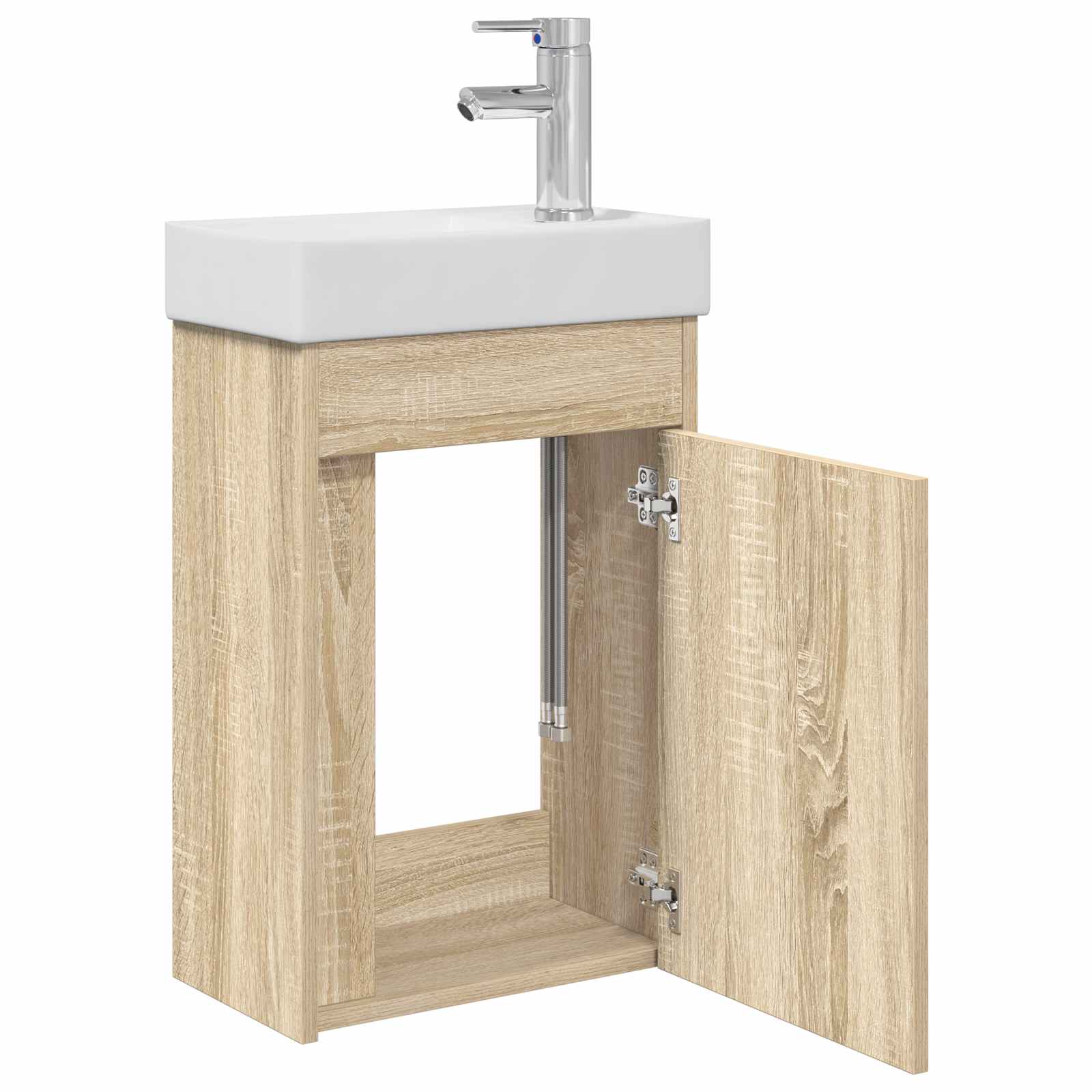 vidaXL Jednostka toaletowa z kranem dąb Sonoma 40,5 x 22,5 x 62 cm