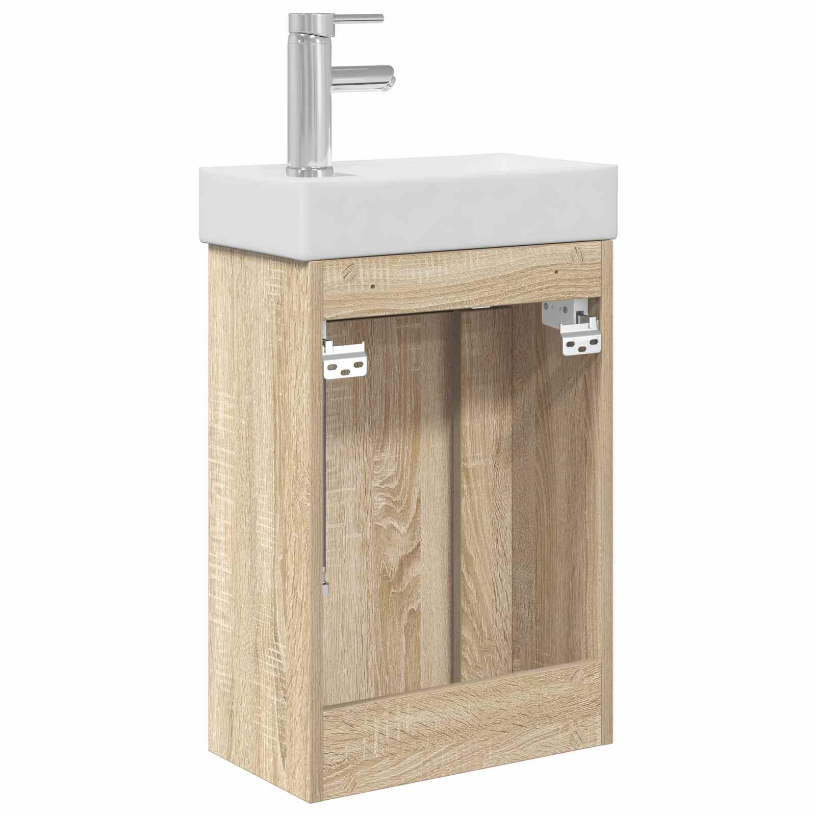 vidaXL Jednostka toaletowa z kranem dąb Sonoma 40,5 x 22,5 x 62 cm