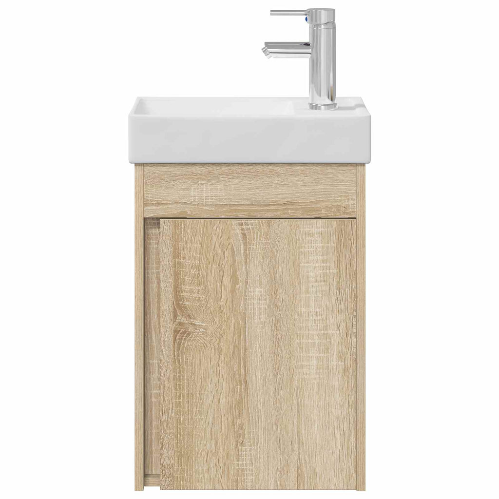 vidaXL Jednostka toaletowa z kranem dąb Sonoma 40,5 x 22,5 x 62 cm