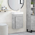 vidaXL Jednostka toaletowa z kranem Betonowy szary 40,5 x 22,5 x 62 cm