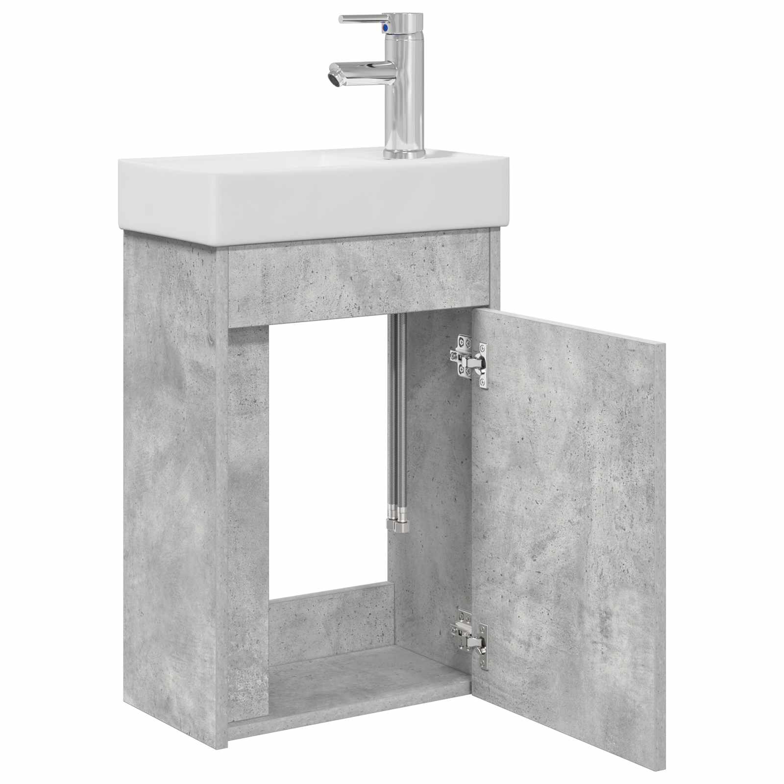 vidaXL Jednostka toaletowa z kranem Betonowy szary 40,5 x 22,5 x 62 cm