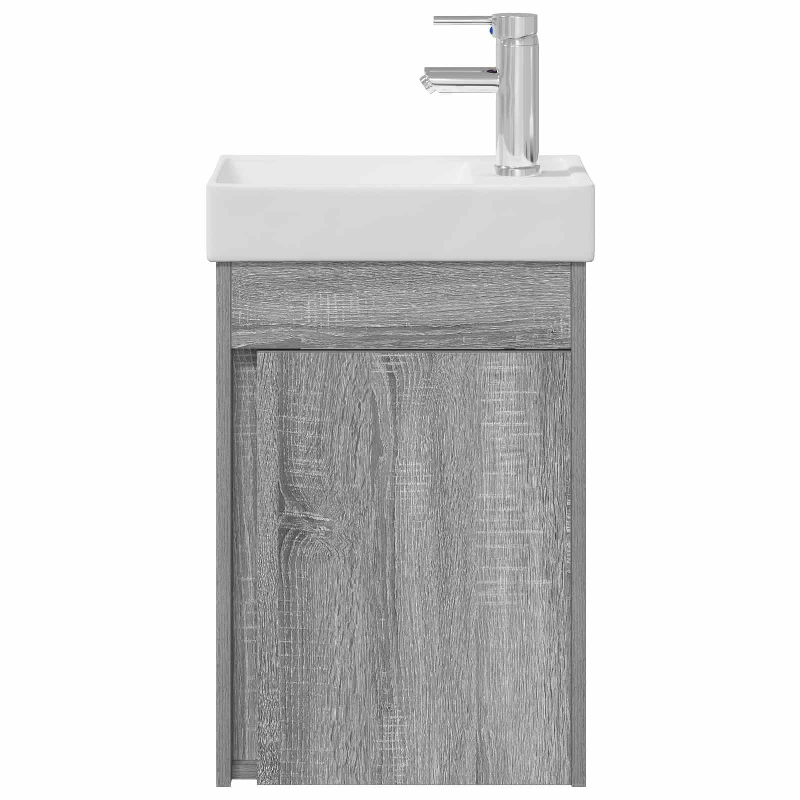 vidaXL Jednostka toaletowa z kranem Szary Sonoma 40,5 x 22,5 x 62 cm