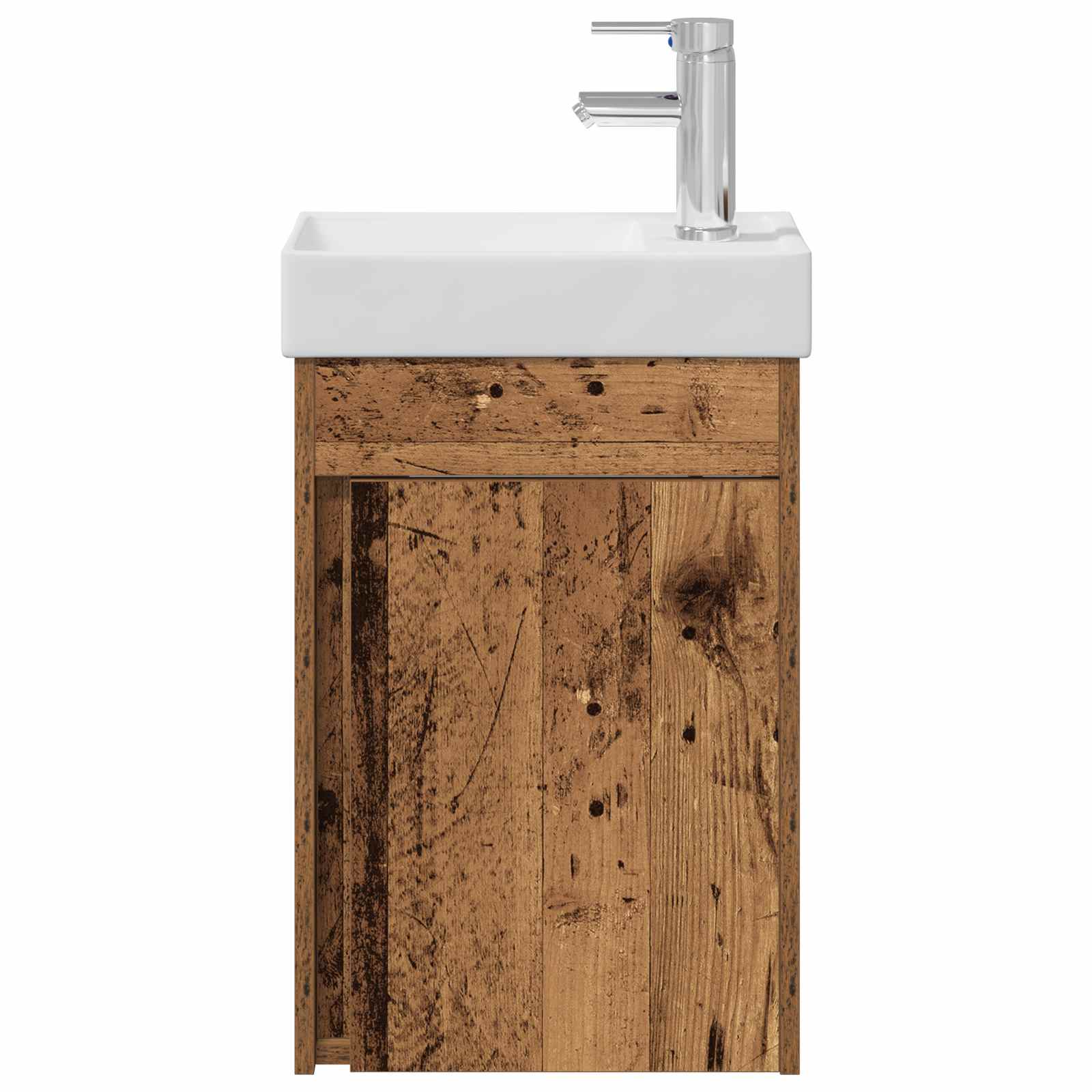 vidaXL Jednostka toaletowa z kranem Stare drewno 40,5 x 22,5 x 62 cm