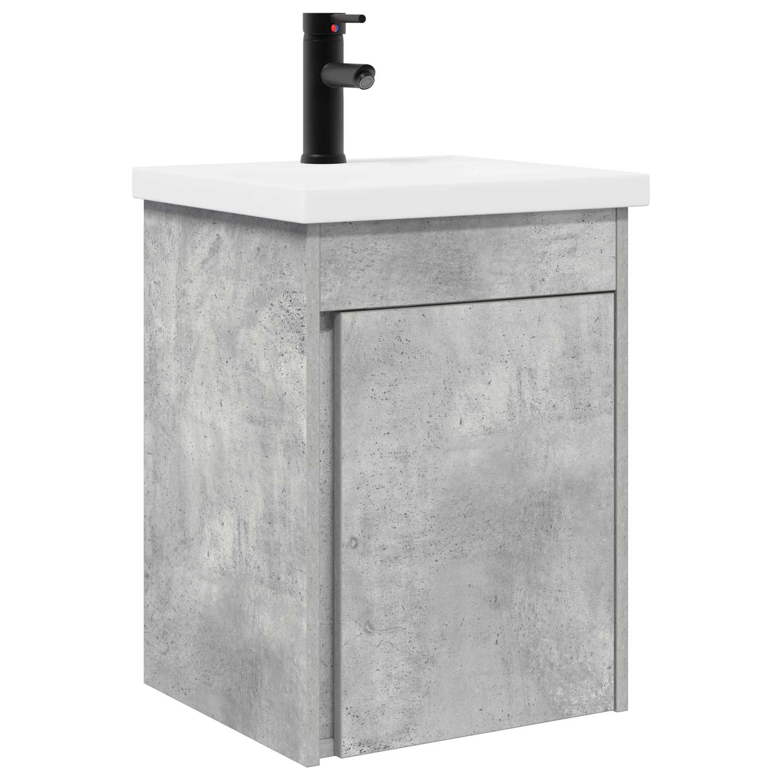 vidaXL Jednostka toaletowa z kranem Betonowy szary 42 x 40 x 74,5 cm