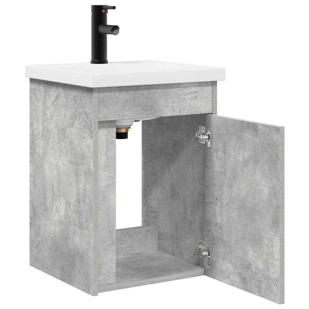 vidaXL Jednostka toaletowa z kranem Betonowy szary 42 x 40 x 74,5 cm