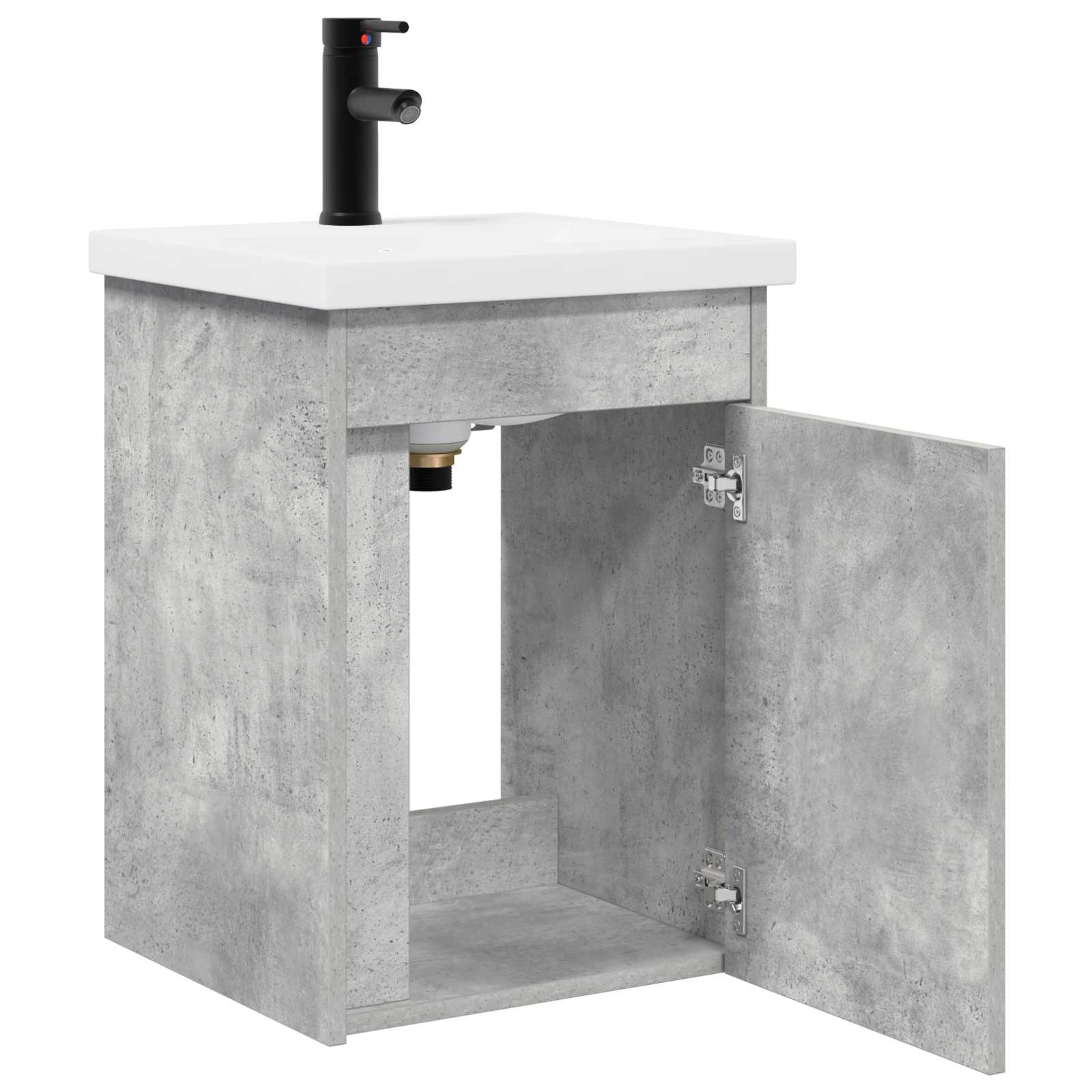 vidaXL Jednostka toaletowa z kranem Betonowy szary 42 x 40 x 74,5 cm