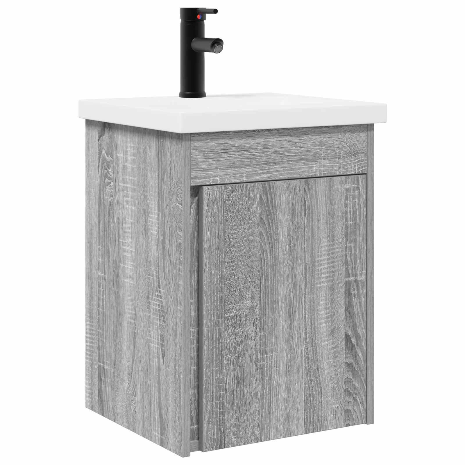 vidaXL Jednostka toaletowa z kranem Szary Sonoma 42 x 40 x 74,5 cm