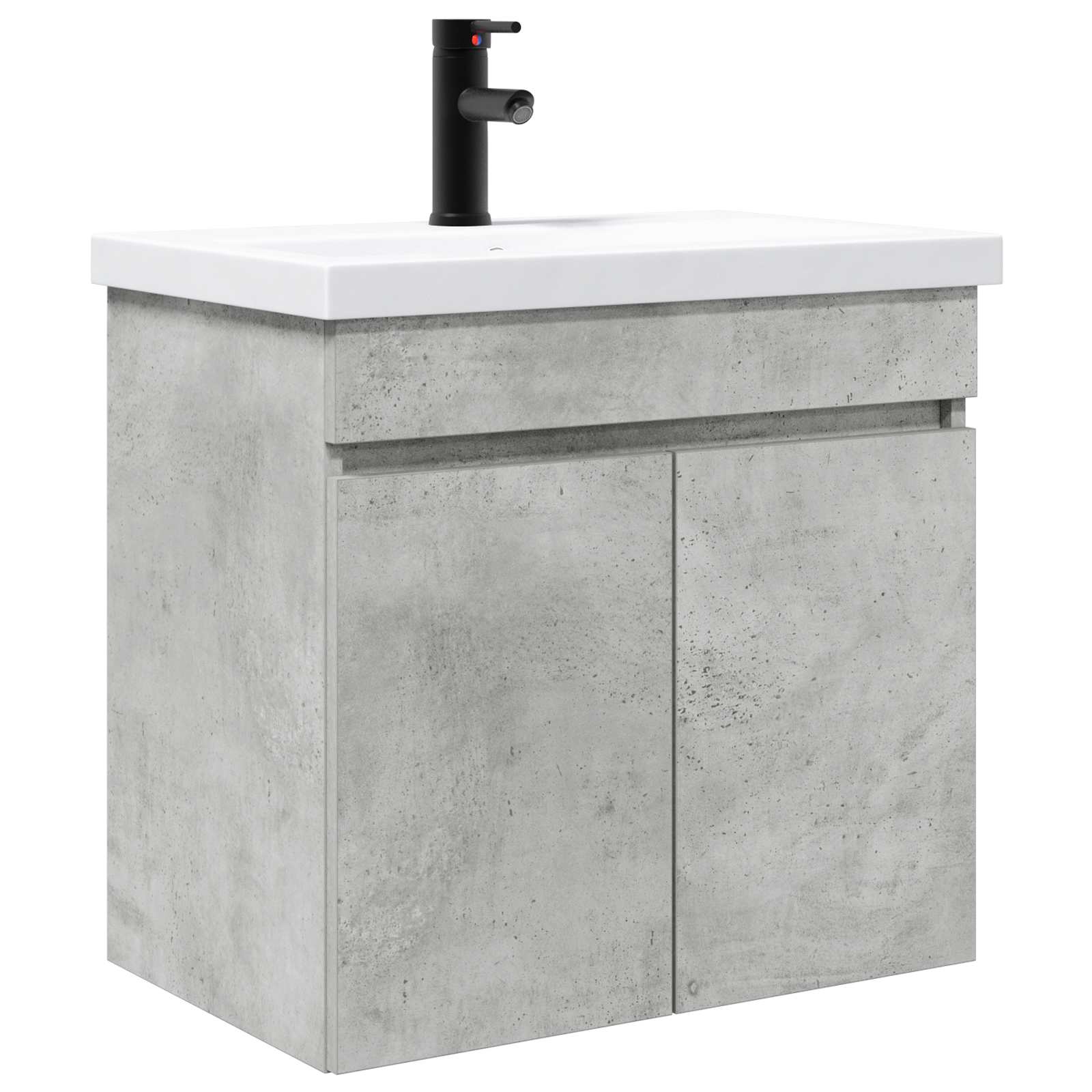 vidaXL Jednostka toaletowa z kranem Betonowy szary 61 x 40 x 74,5 cm