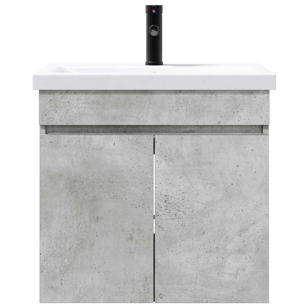 vidaXL Jednostka toaletowa z kranem Betonowy szary 61 x 40 x 74,5 cm