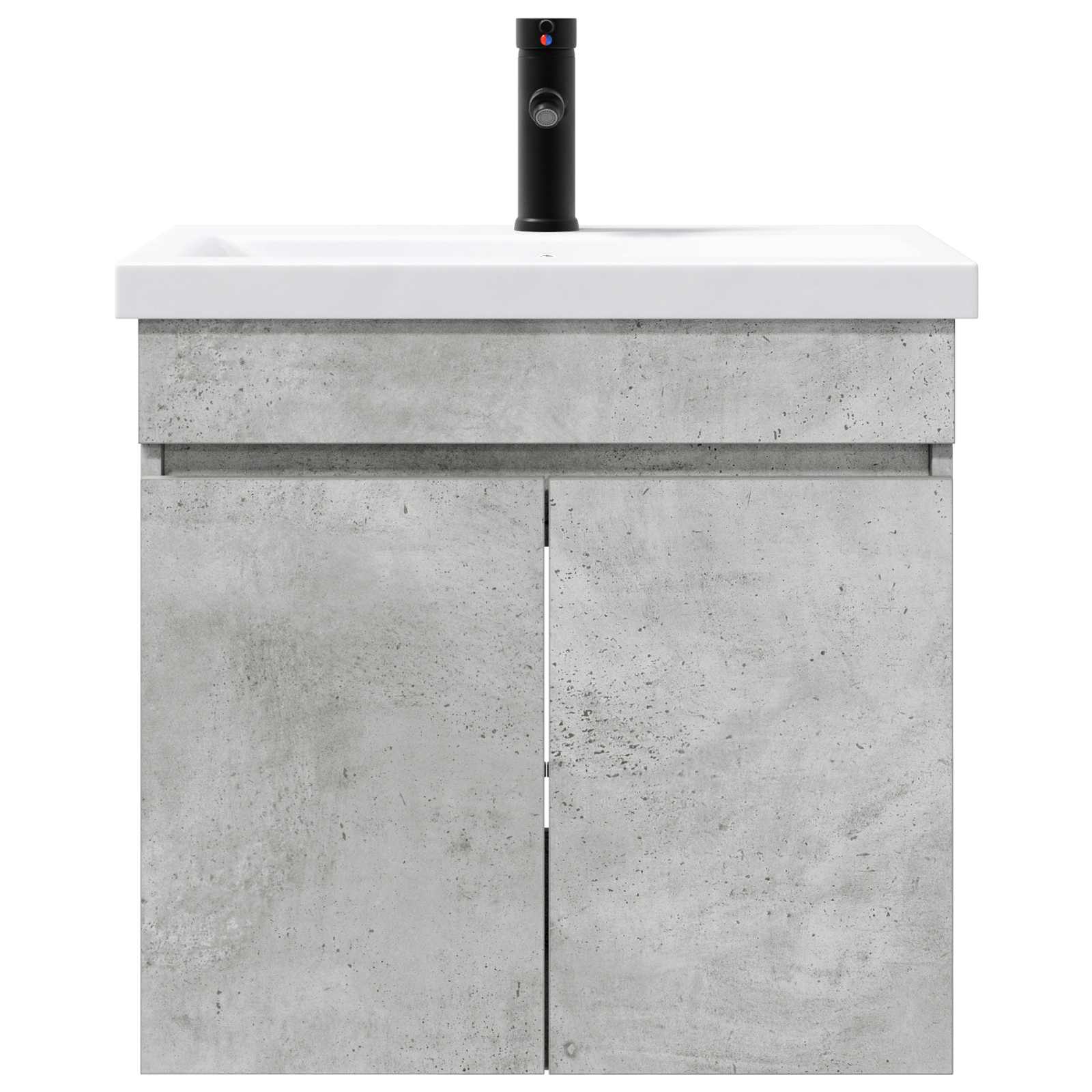 vidaXL Jednostka toaletowa z kranem Betonowy szary 61 x 40 x 74,5 cm