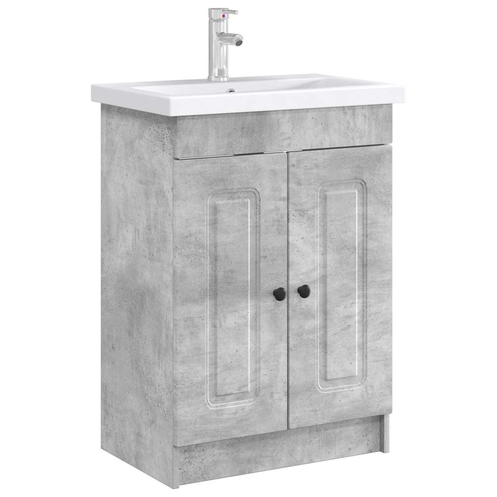 vidaXL Szafka łazienkowa pod umywalkę Betonowy szary 56 x 37,5 x 81 cm