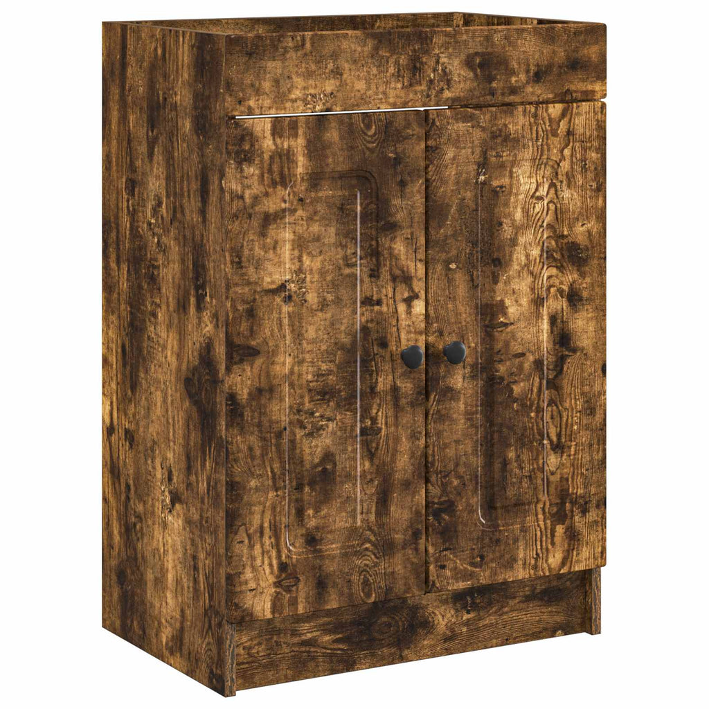 vidaXL Szafka łazienkowa pod umywalkę Dąb wędzony 56 x 37,5 x 81 cm
