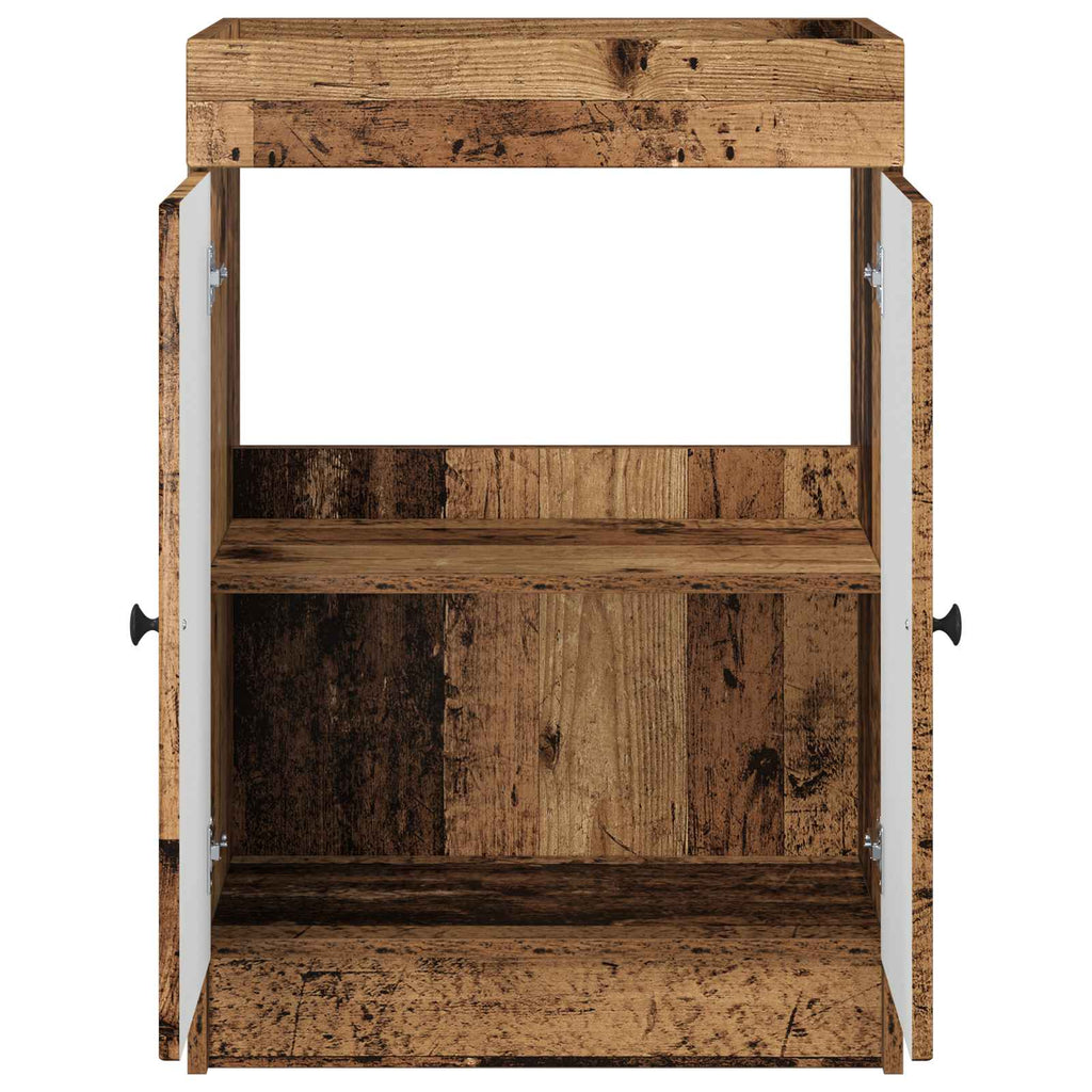 vidaXL Szafka łazienkowa pod umywalkę Stare drewno 56 x 37,5 x 81 cm