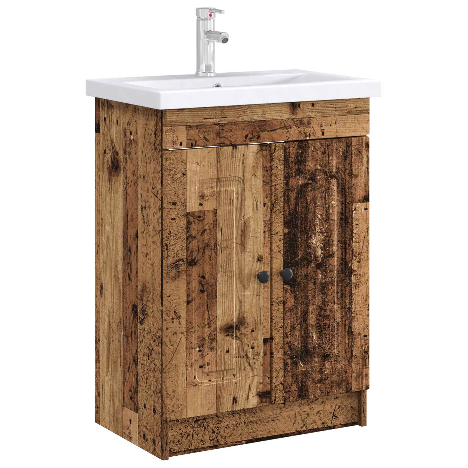 vidaXL Szafka łazienkowa pod umywalkę Stare drewno 78,5 x 37,5 x 81 cm