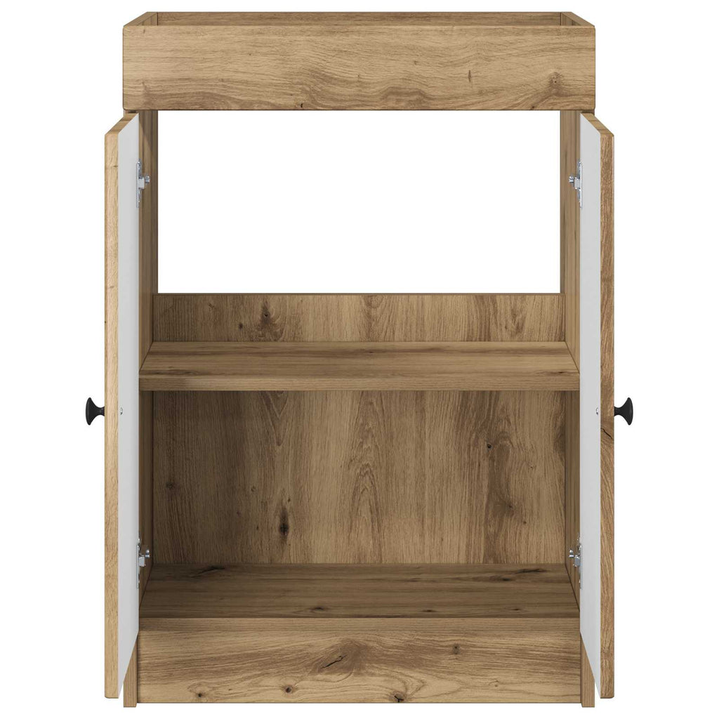 vidaXL Szafka łazienkowa pod umywalkę Dąb artisan 78,5 x 37,5 x 81 cm