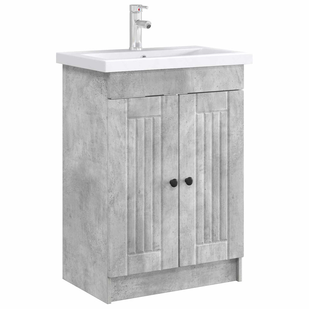 vidaXL Szafka łazienkowa pod umywalkę Betonowy szary 56 x 37,5 x 81 cm