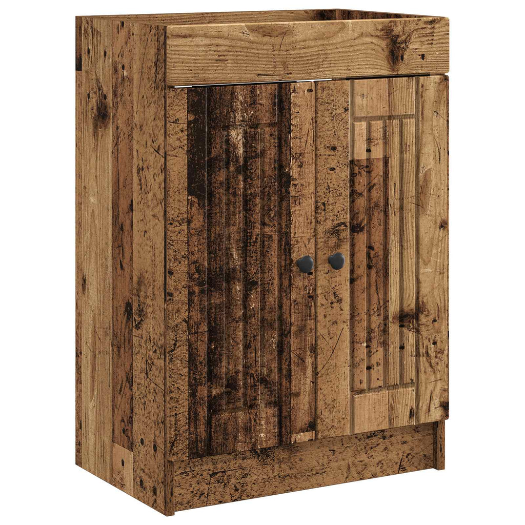 vidaXL Szafka łazienkowa pod umywalkę Stare drewno 56 x 37,5 x 81 cm