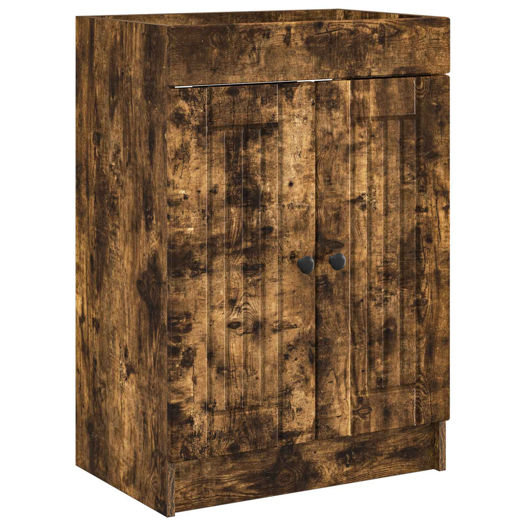 vidaXL Szafka łazienkowa pod umywalkę Dąb wędzony 78,5 x 37,5 x 81 cm