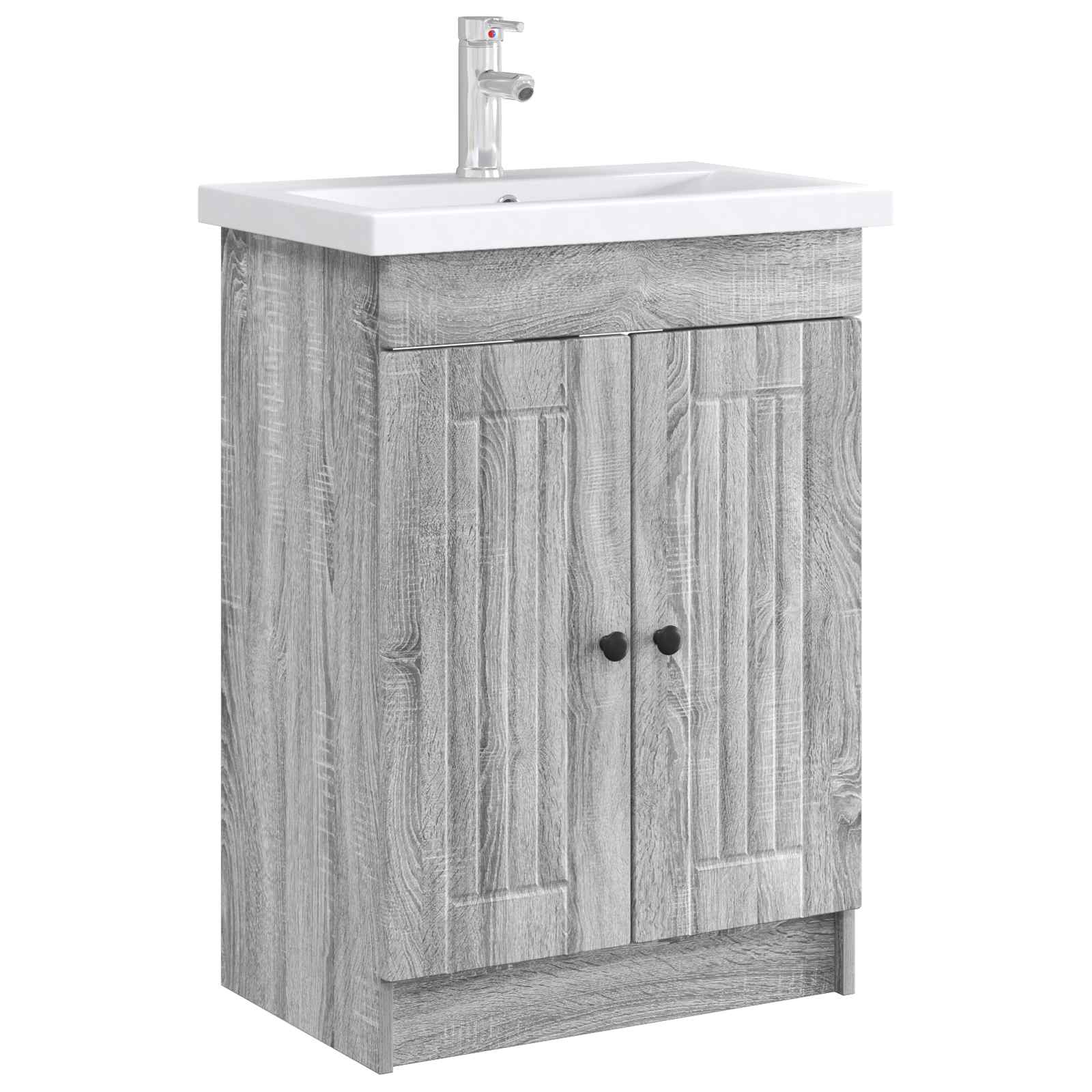 vidaXL Szafka łazienkowa pod umywalkę Szary Sonoma 78,5 x 37,5 x 81 cm