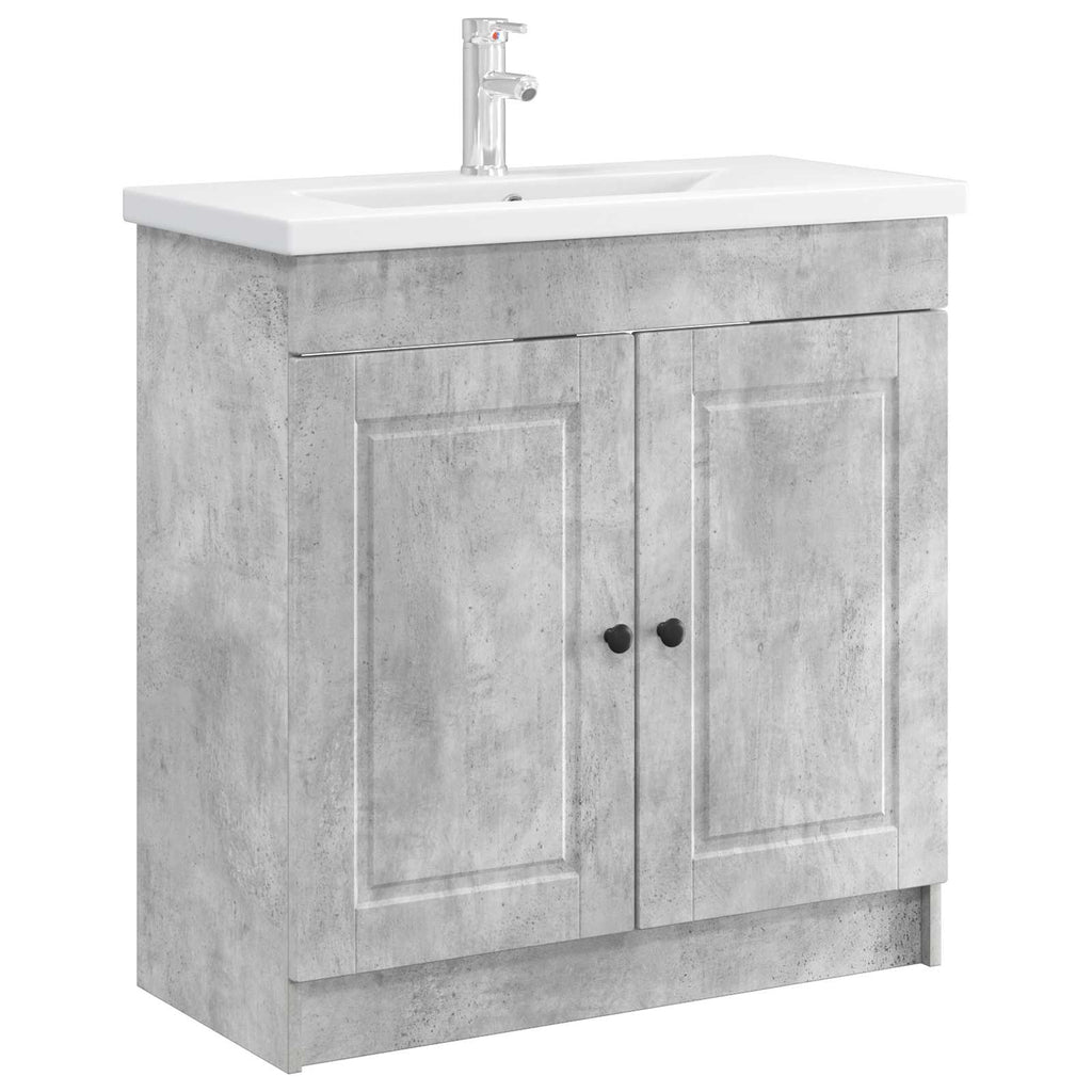 vidaXL Szafka łazienkowa pod umywalkę Betonowy szary 56 x 37,5 x 81 cm