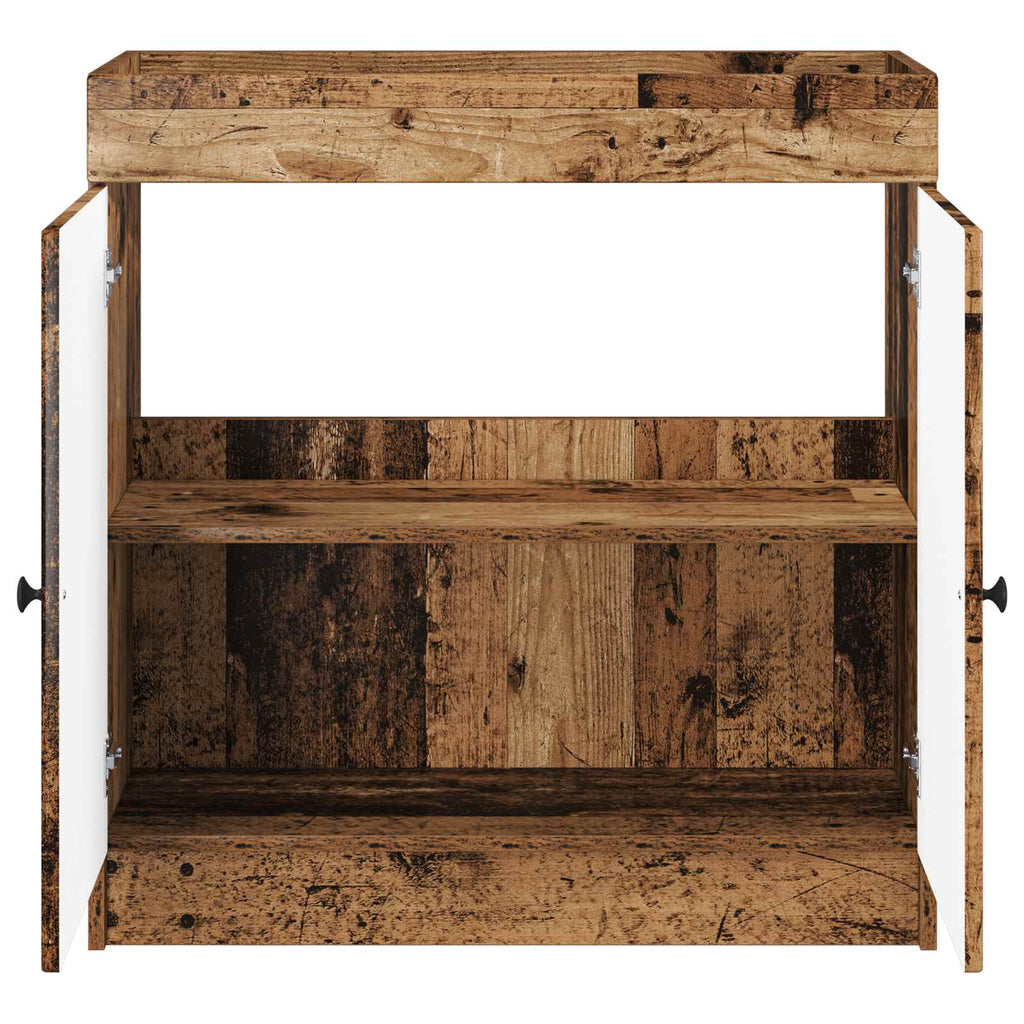 vidaXL Szafka łazienkowa pod umywalkę Stare drewno 56 x 37,5 x 81 cm