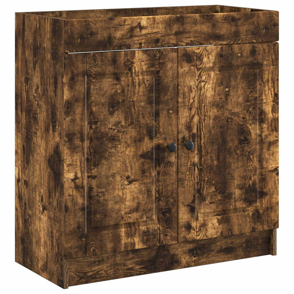 vidaXL Szafka łazienkowa pod umywalkę Dąb wędzony 78,5 x 37,5 x 81 cm